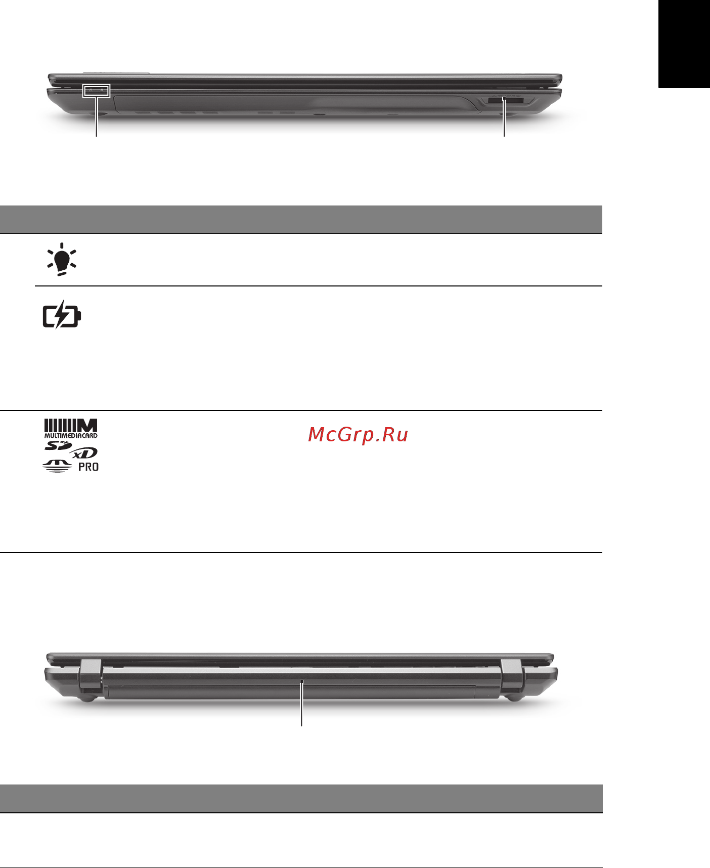Acer TRAVELMATE 5740Z [271/314] 닫힌 상태의 앞 모습