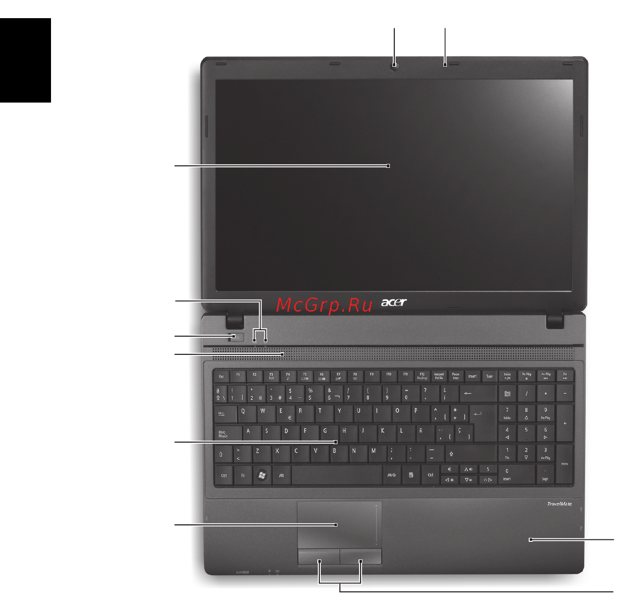 Acer TRAVELMATE 5735Z [228/313] Ekskursija po jūsų acer nešiojamąjį kompiuterį