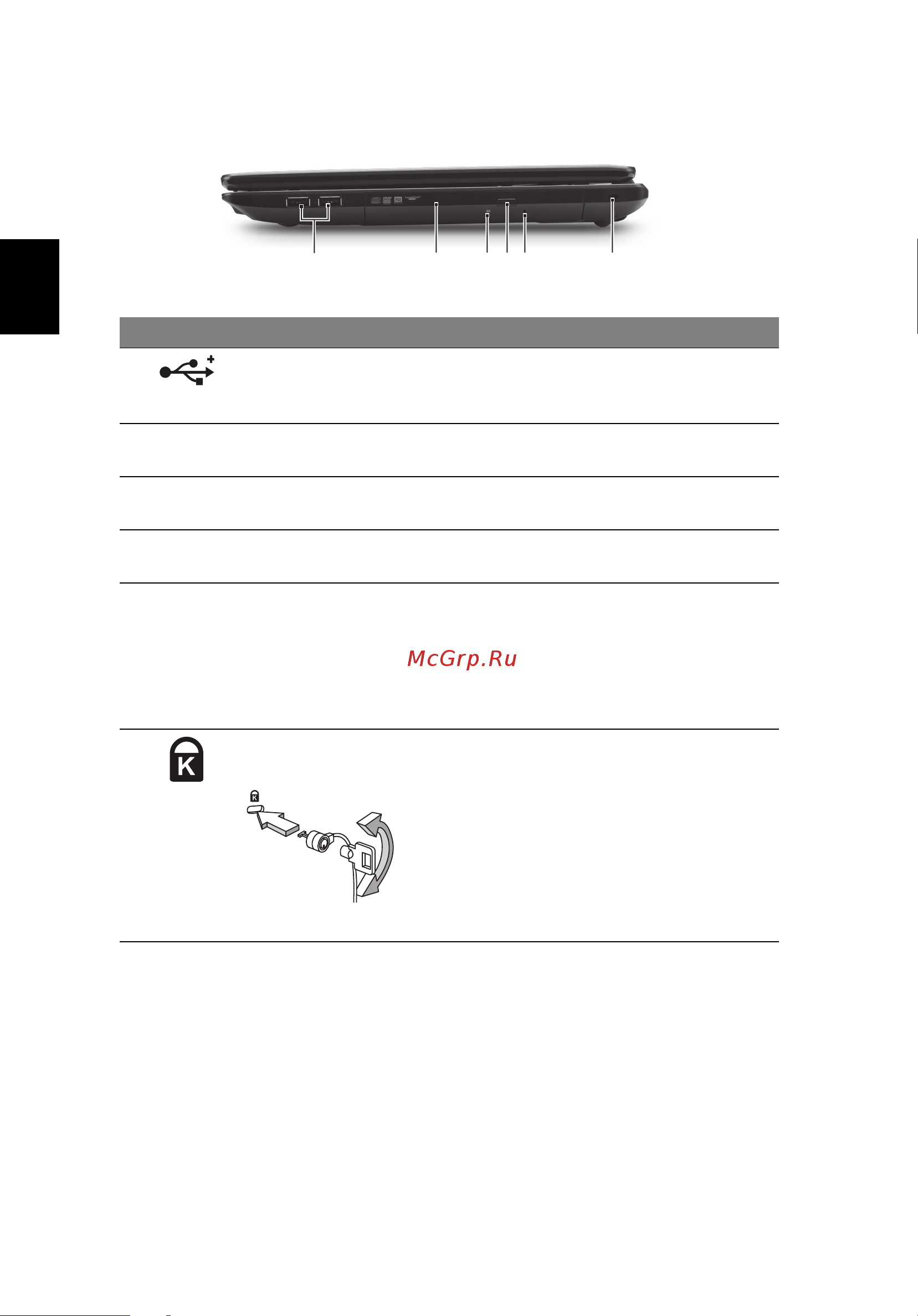 Acer TRAVELMATE 5735G [152/313] Pohled zprava