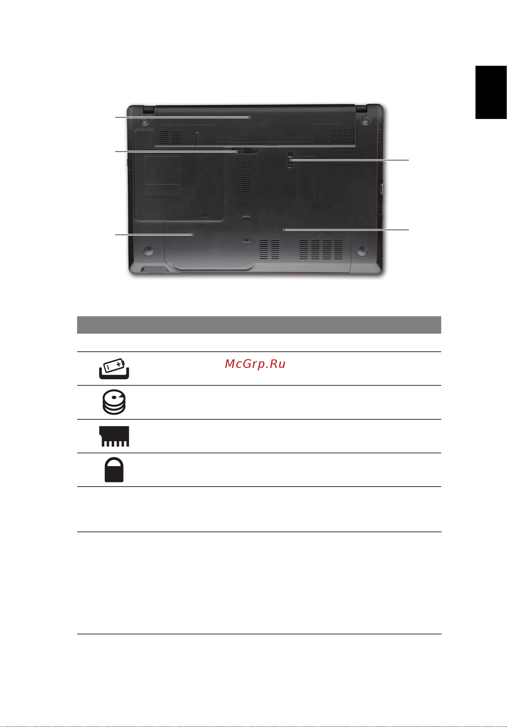 Acer TRAVELMATE 5735G [273/313] 바닥 모습