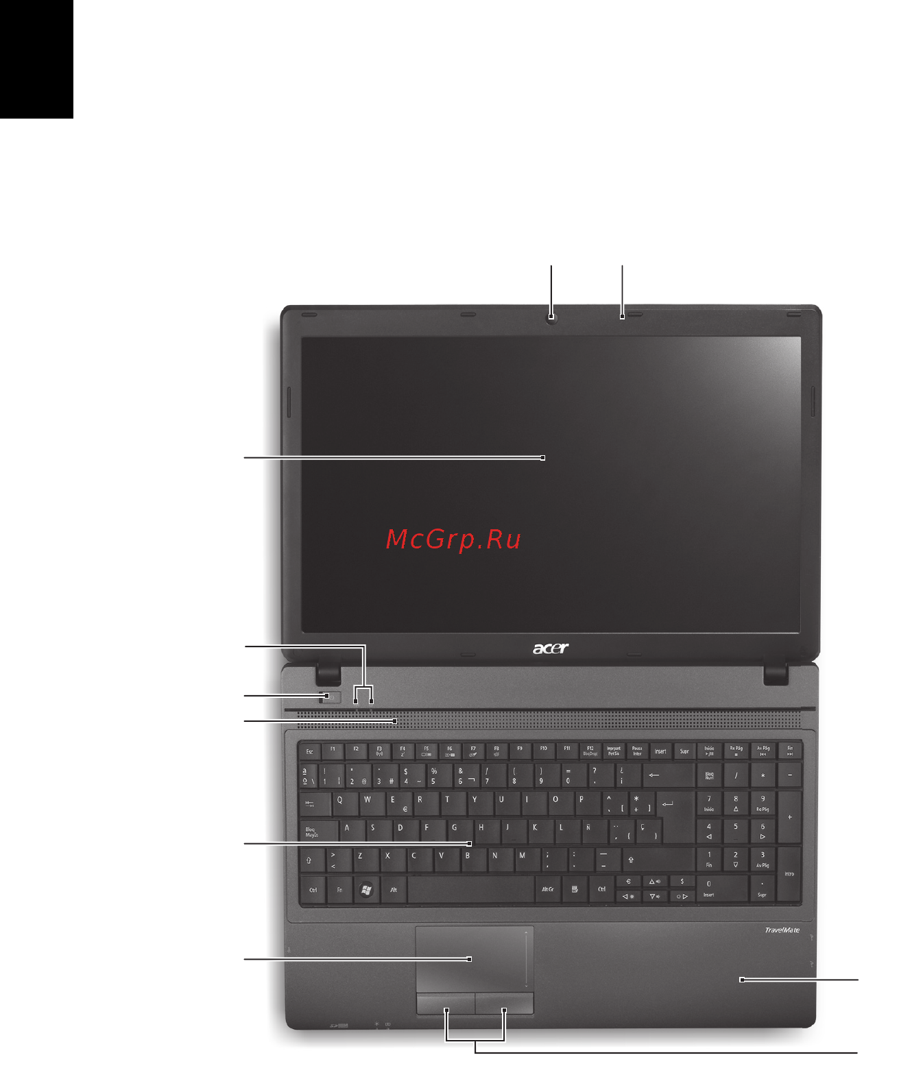 Acer TRAVELMATE 5735 [258/313] 上面
