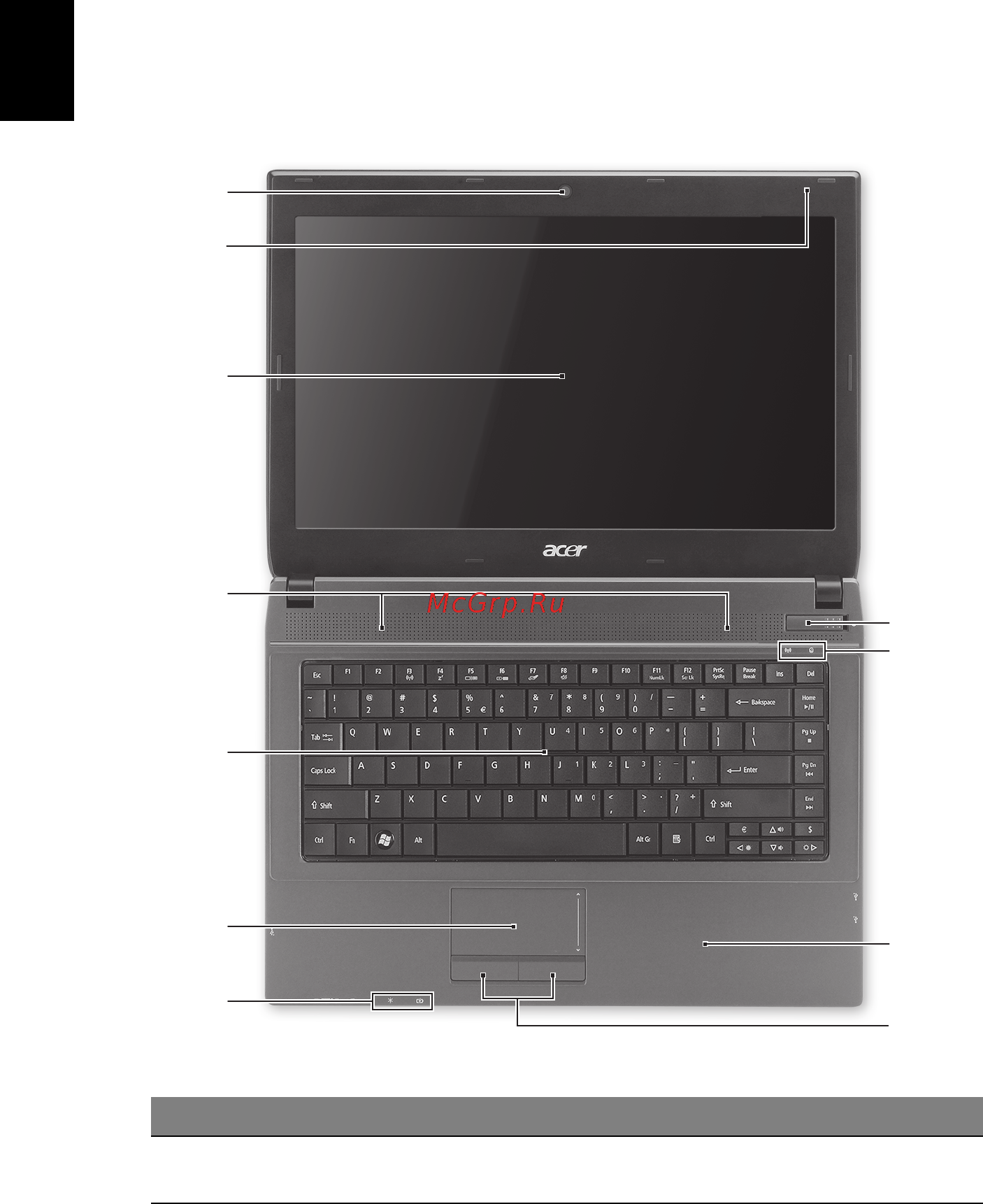 Acer TRAVELMATE 4740G [58/316] Visita guiada ao seu computador portátil acer
