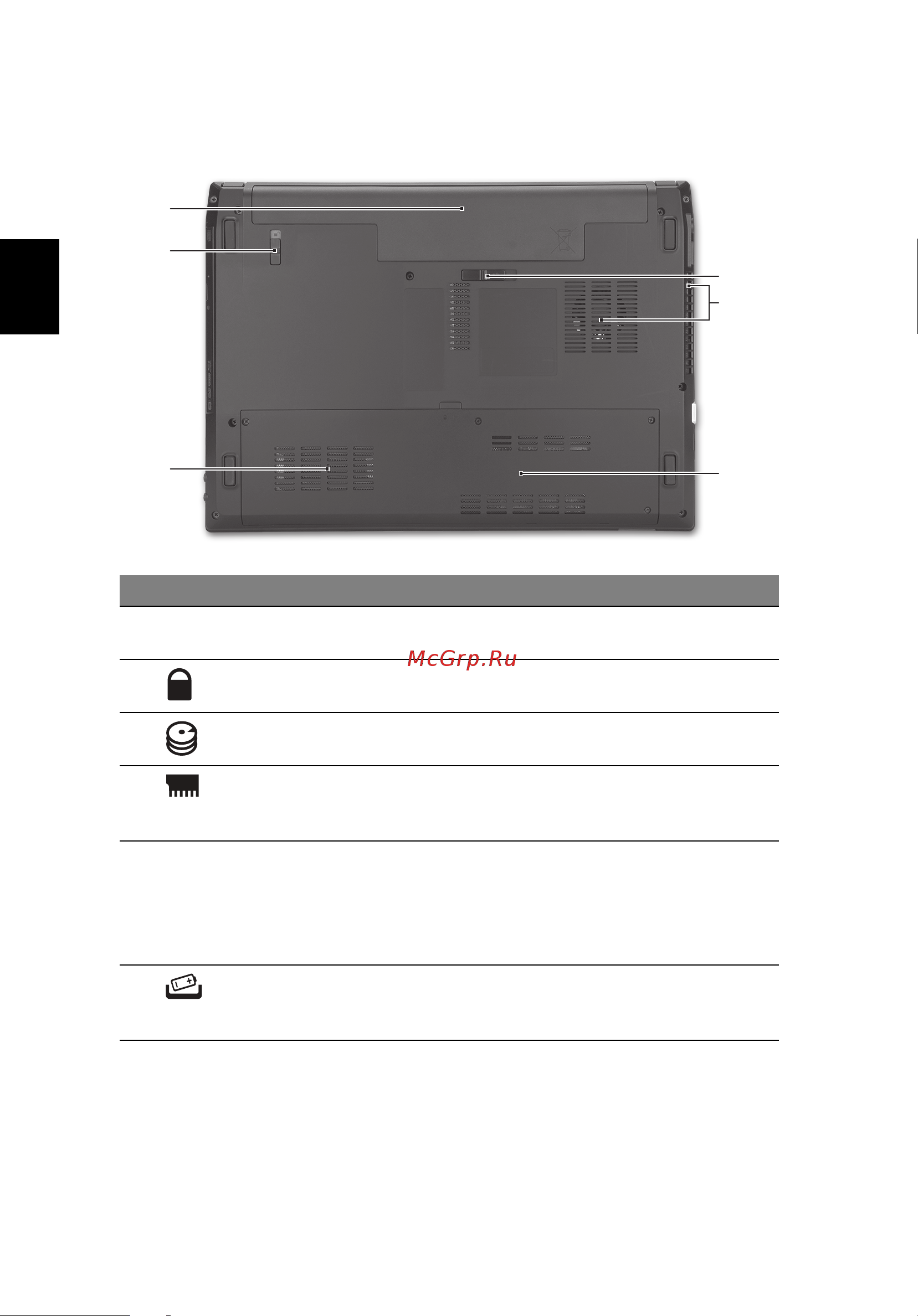 Acer TRAVELMATE 4740 [124/316] Русский
