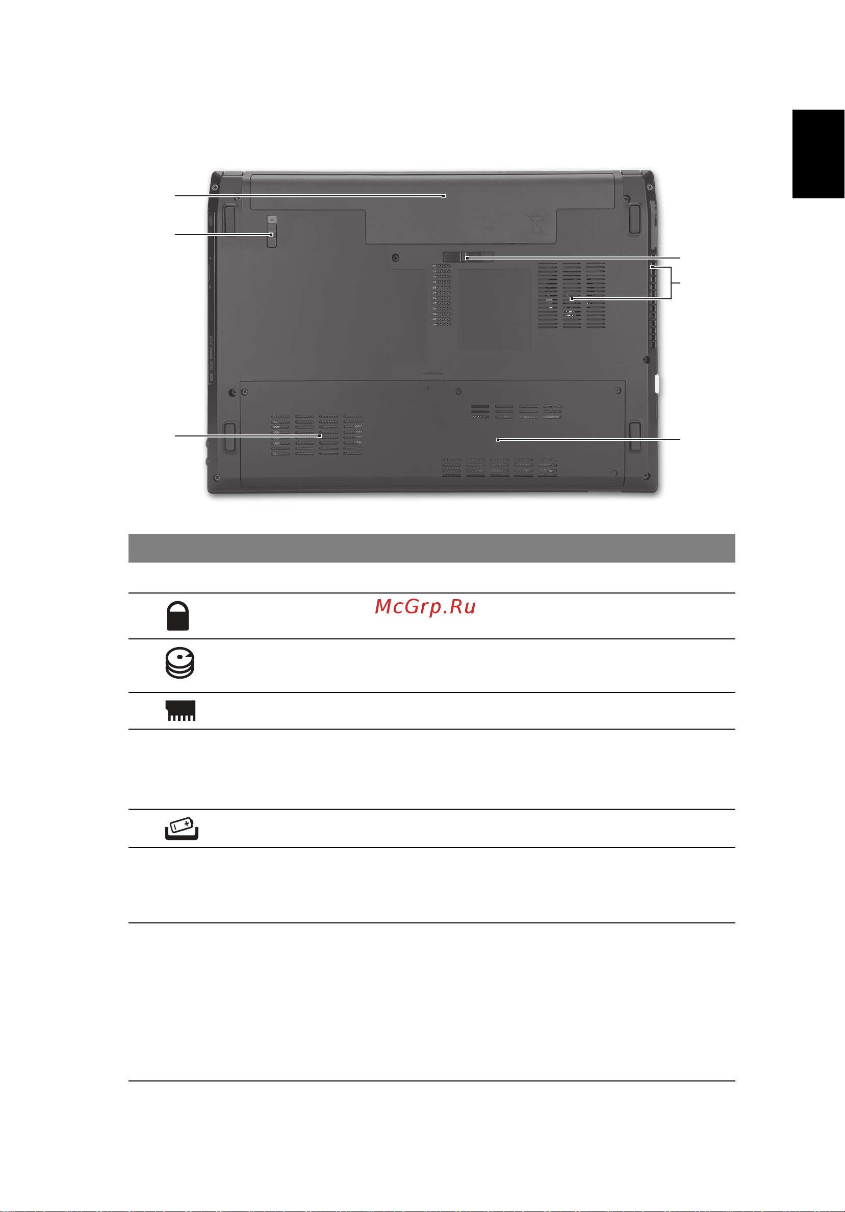 Acer TRAVELMATE 4740 [275/316] 바닥 모습