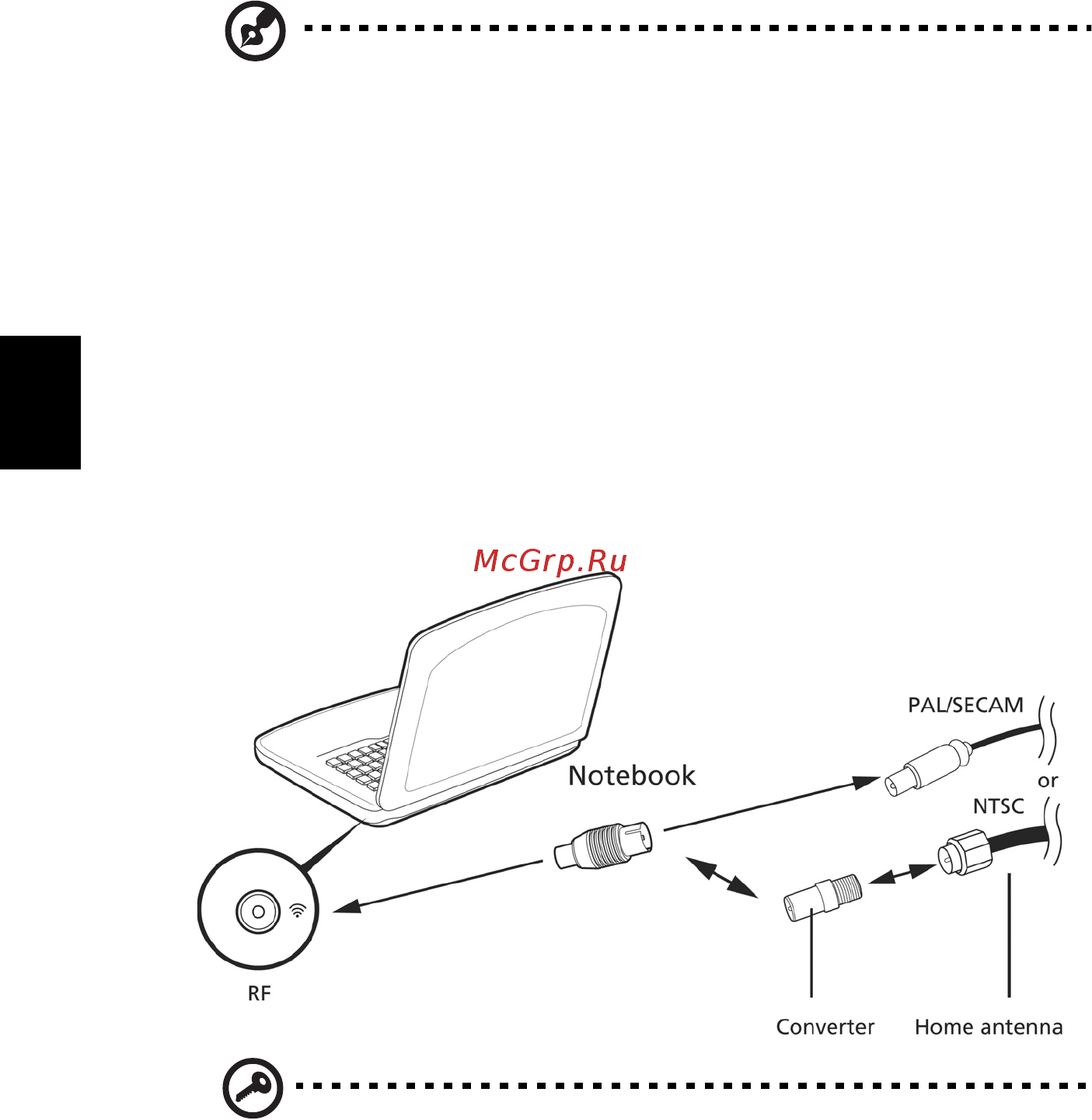 Acer ASPIRE V3-571 [1158/2484] Tv nézés külső antennával vagy kábel aljzattal
