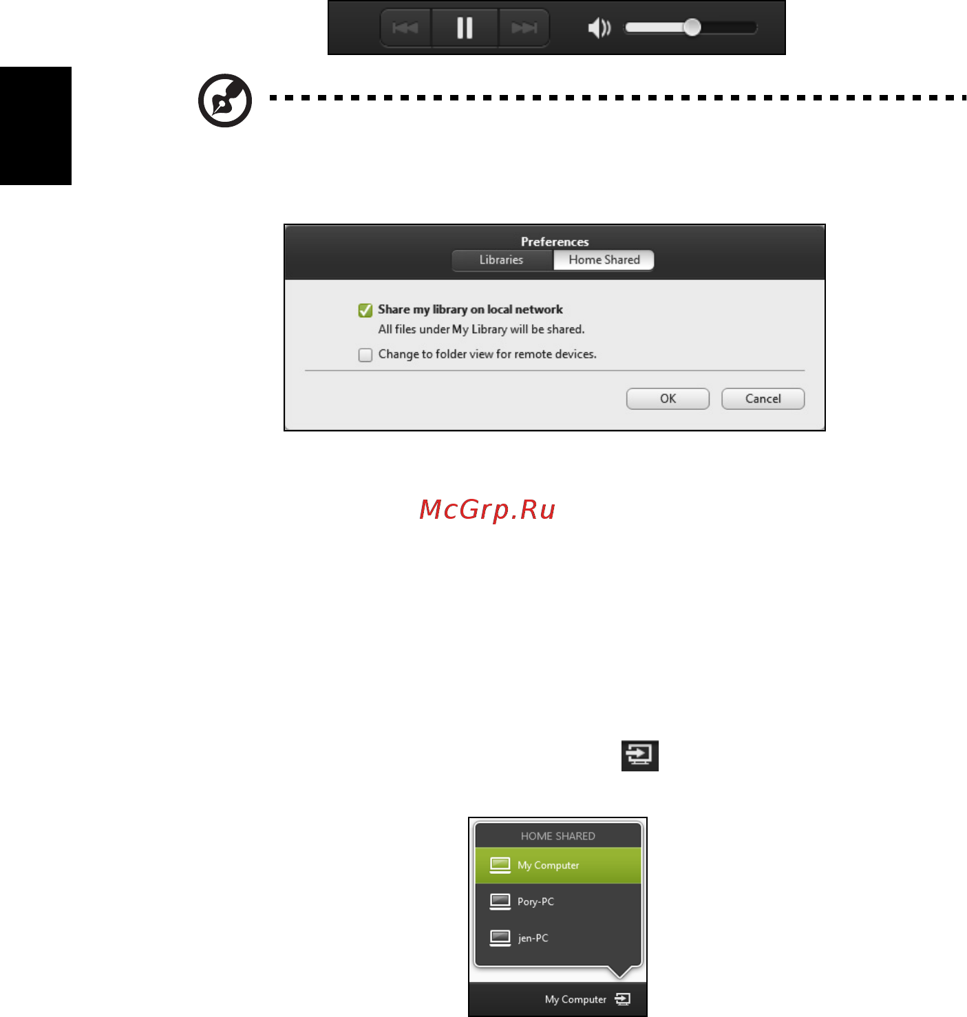 Acer ASPIRE EC-471G [1798/2484] Atskaņošana citā ierīcē