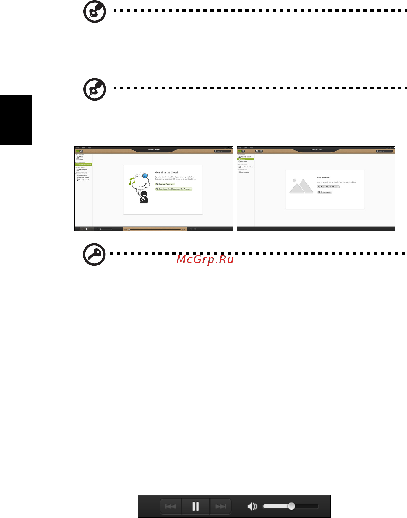 Acer ASPIRE EC-471G [2282/2484] Acer clear fi
