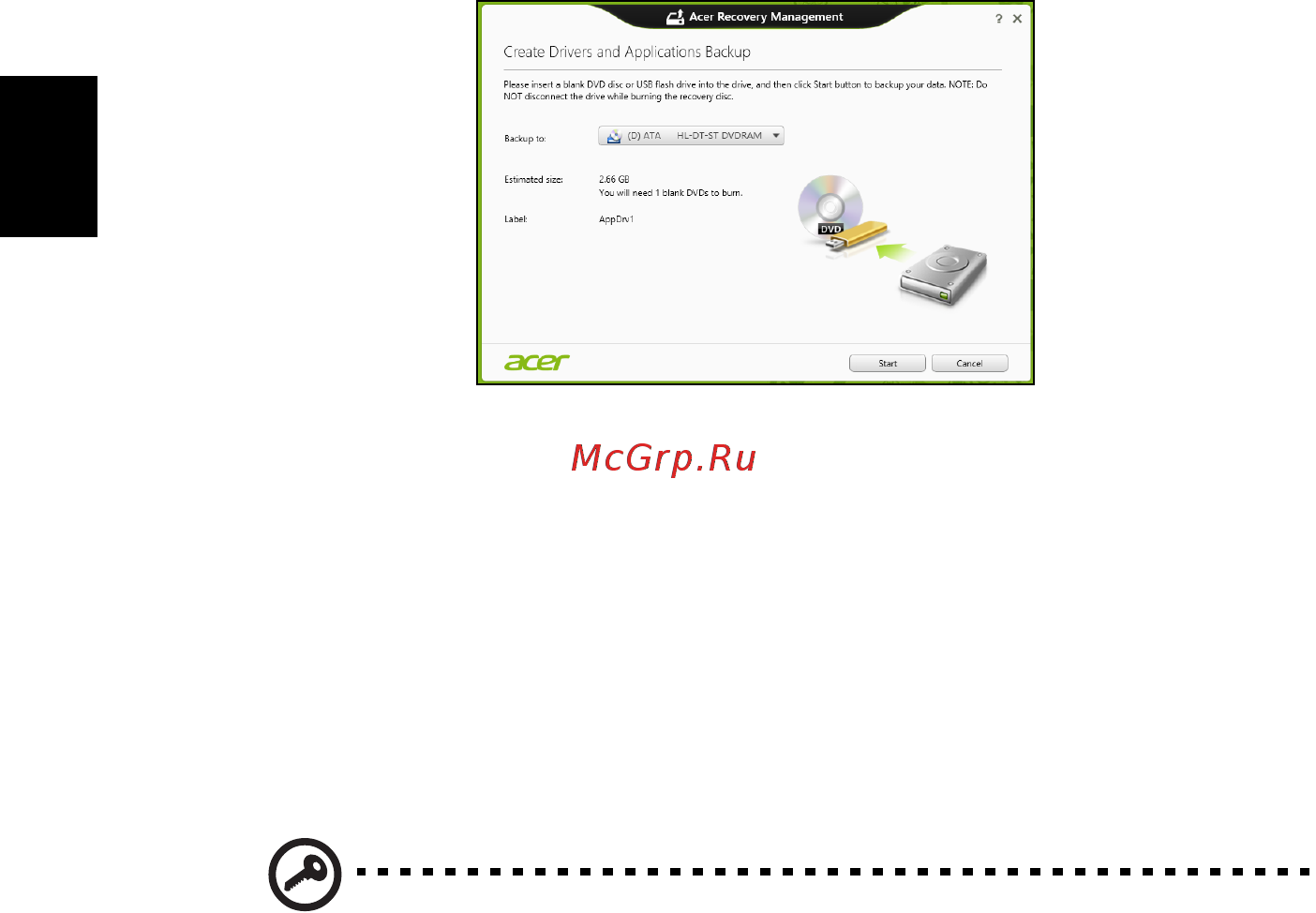 Acer ASPIRE E1-531G [1040/2484] Odzyskiwanie systemu