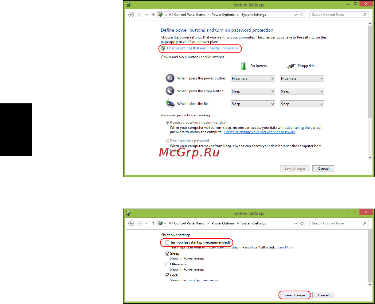 Acer ASPIRE E1-531G Инструкция по эксплуатации онлайн [1882/2484] 98364