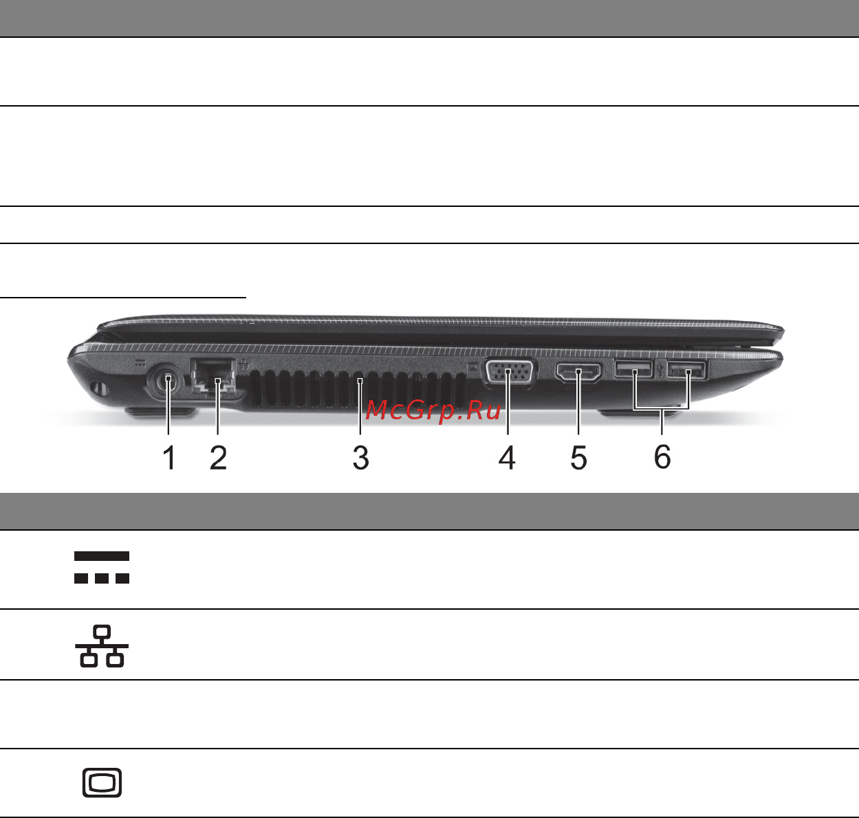 Acer ASPIRE E1-451G [1126/3264] Vasen näkymä