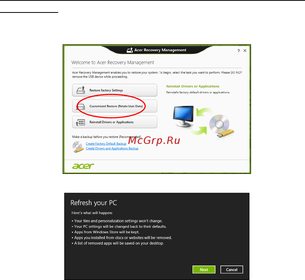 Acer ASPIRE E1-451G Инструкция по эксплуатации онлайн [1387/3264] 98369