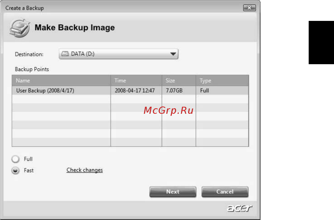 Acer ASPIRE 5930Z [89/104] Русский