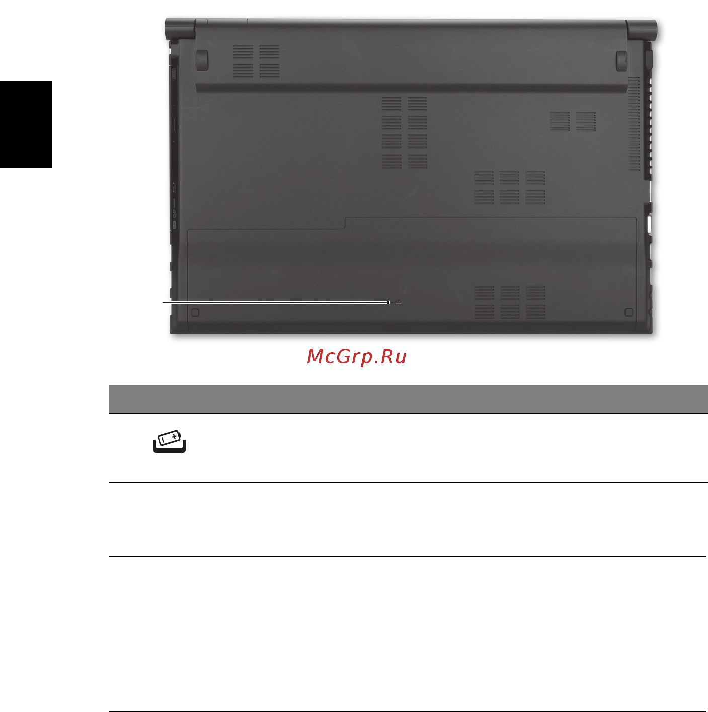 Acer ASPIRE 5830TG [216/316] Põhjavaade