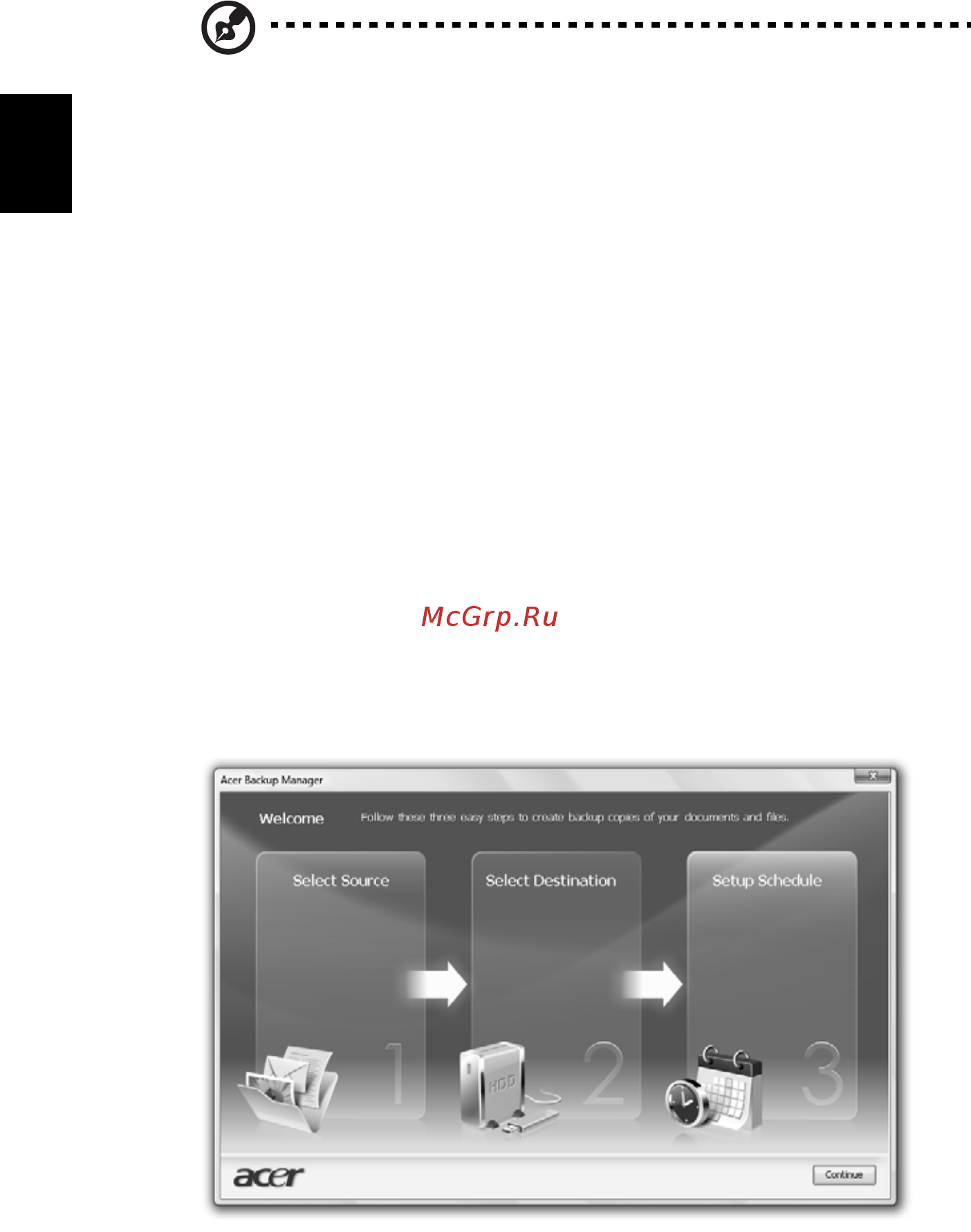 Acer ASPIRE 5745Z [1472/2217] Acer backup manager