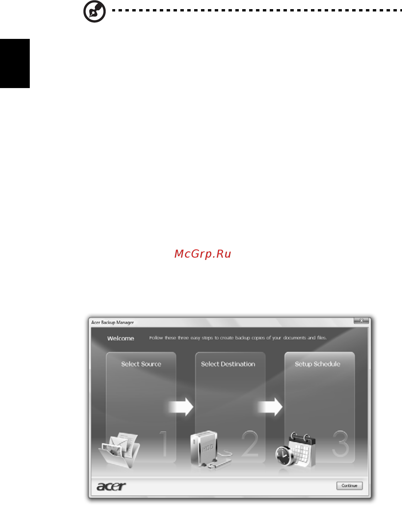 Acer ASPIRE 5745Z [1542/2217] Acer backup manager