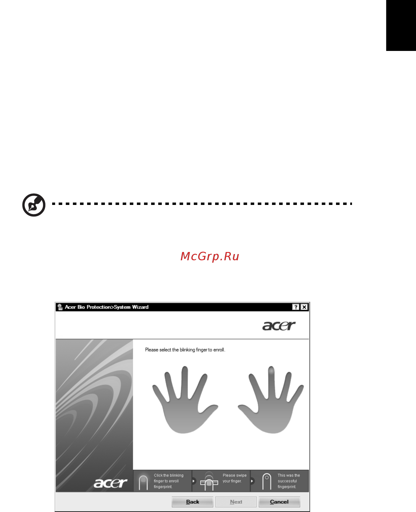 Acer ASPIRE 5745Z [2173/2217] Acer bio protection เฉพาะบางร นเท าน น