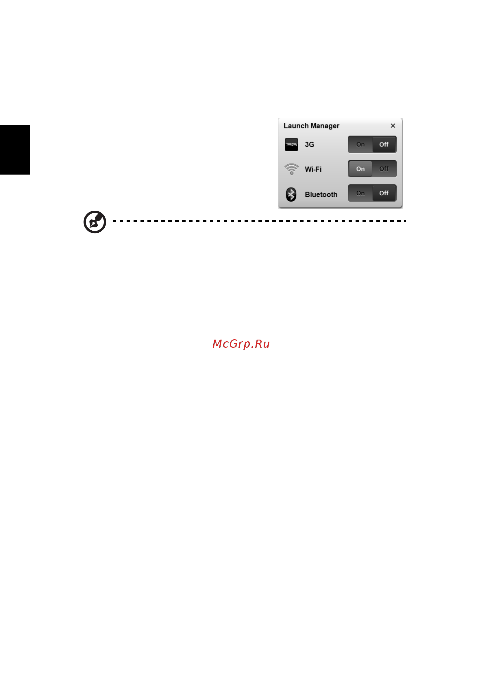 Acer ASPIRE 5745G [1534/2217] Bezvadu ierīču iespējošana