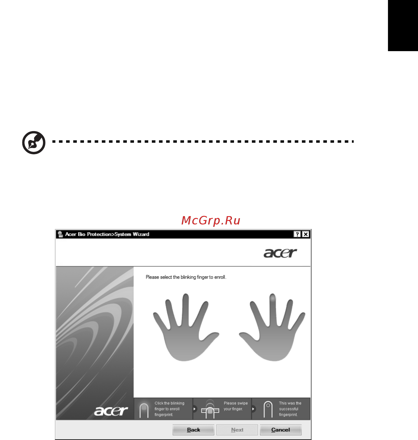Acer ASPIRE 5745DG [613/2217] Acer bio protection kun for udvalgte modeller
