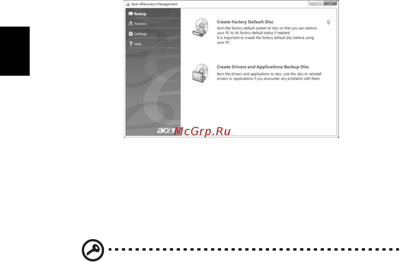 Acer ASPIRE 5733Z [1700/2348] Atsarginės kopijos sukūrimas optinis įrenginys