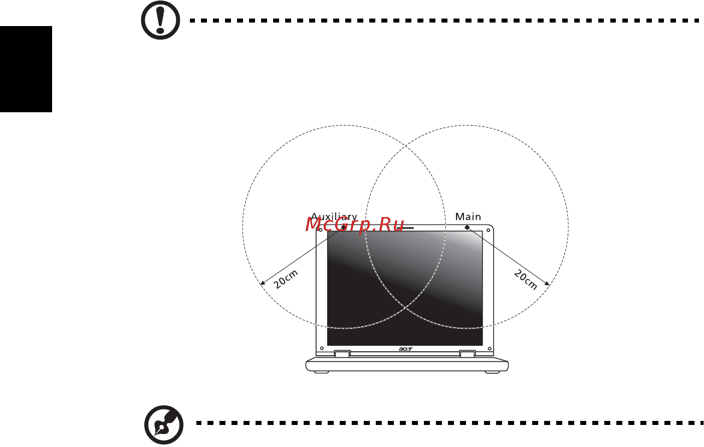 Acer ASPIRE 5733Z [1746/2348] Fcc rf saugumo reikalavimas