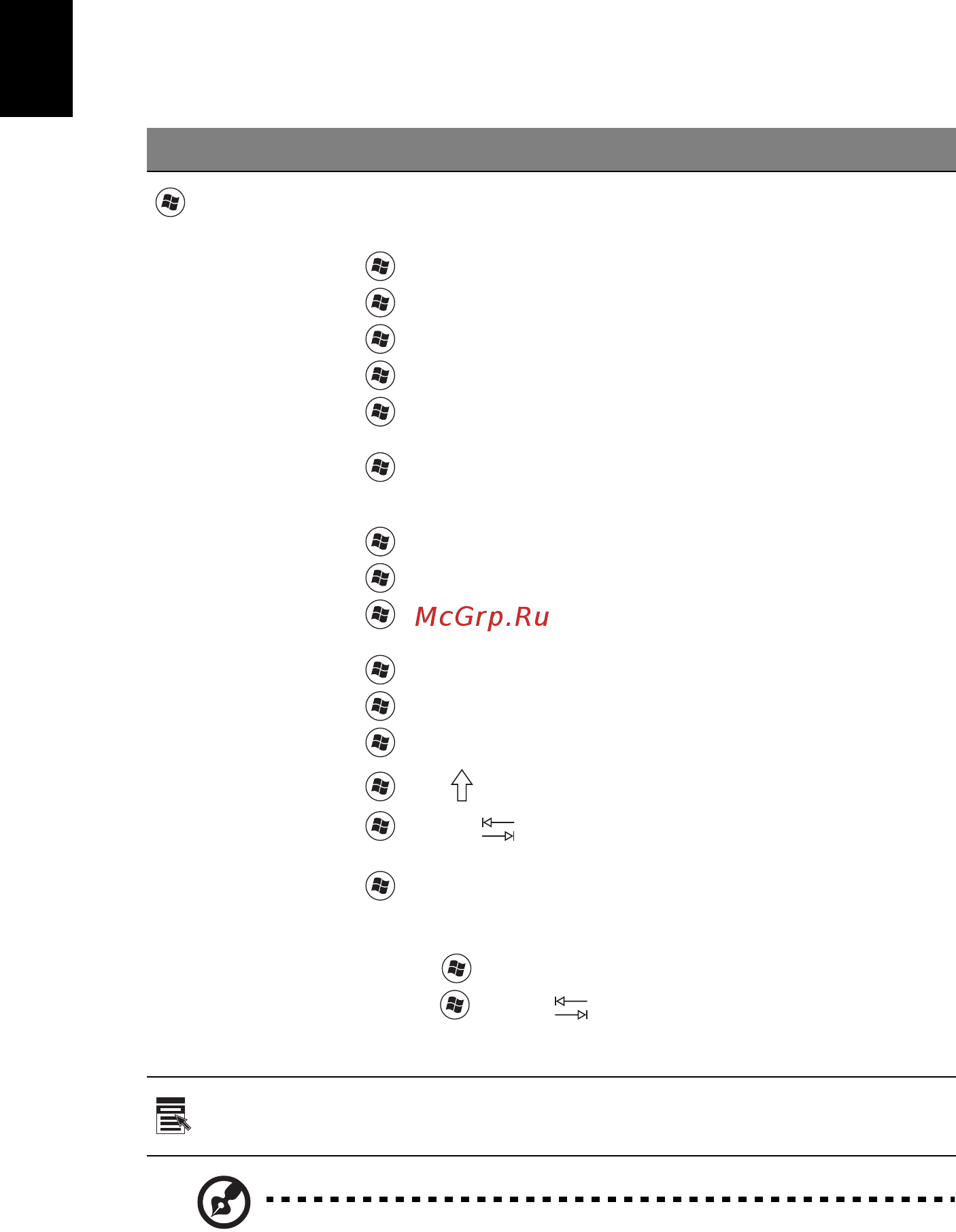 Acer ASPIRE 5733Z [1774/2348] Πλήκτρα windows