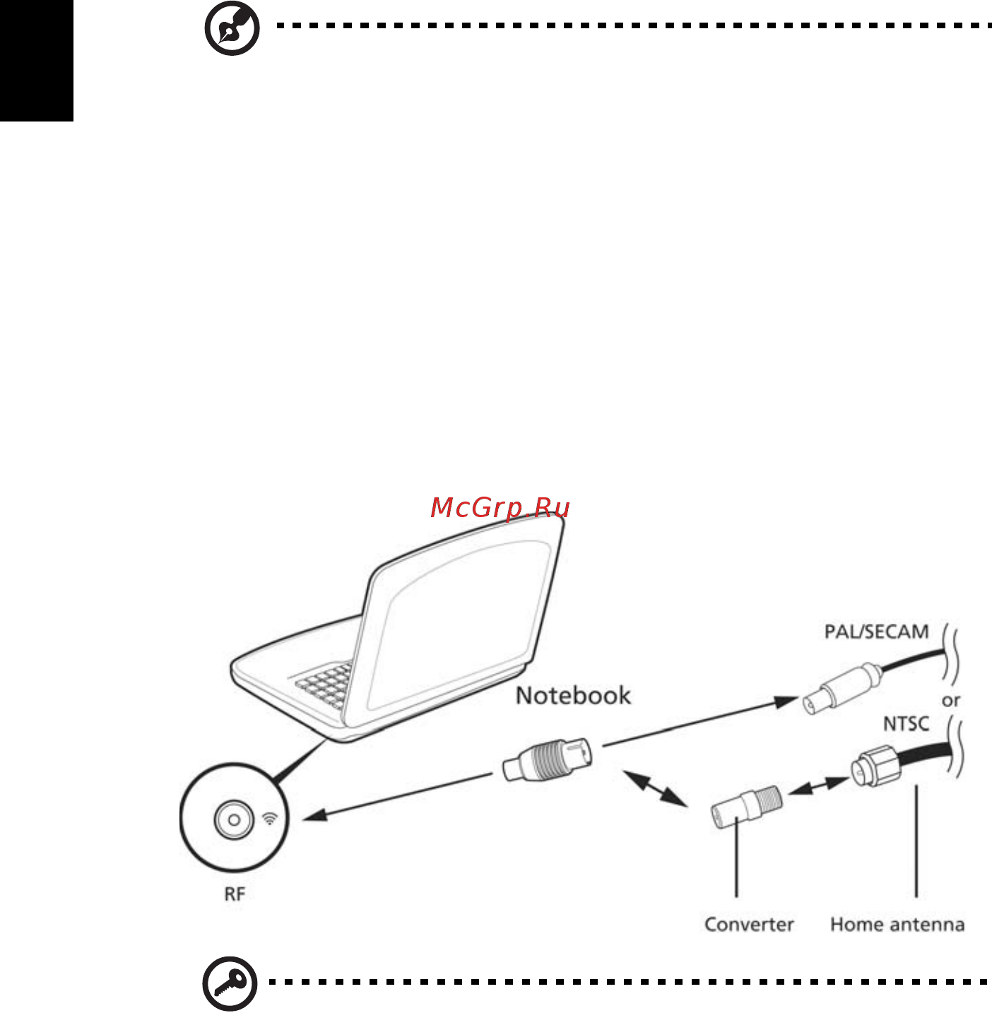 Acer ASPIRE 5733Z [1896/2348] Harici bir anten veya kablo soketi ile tv izlemek