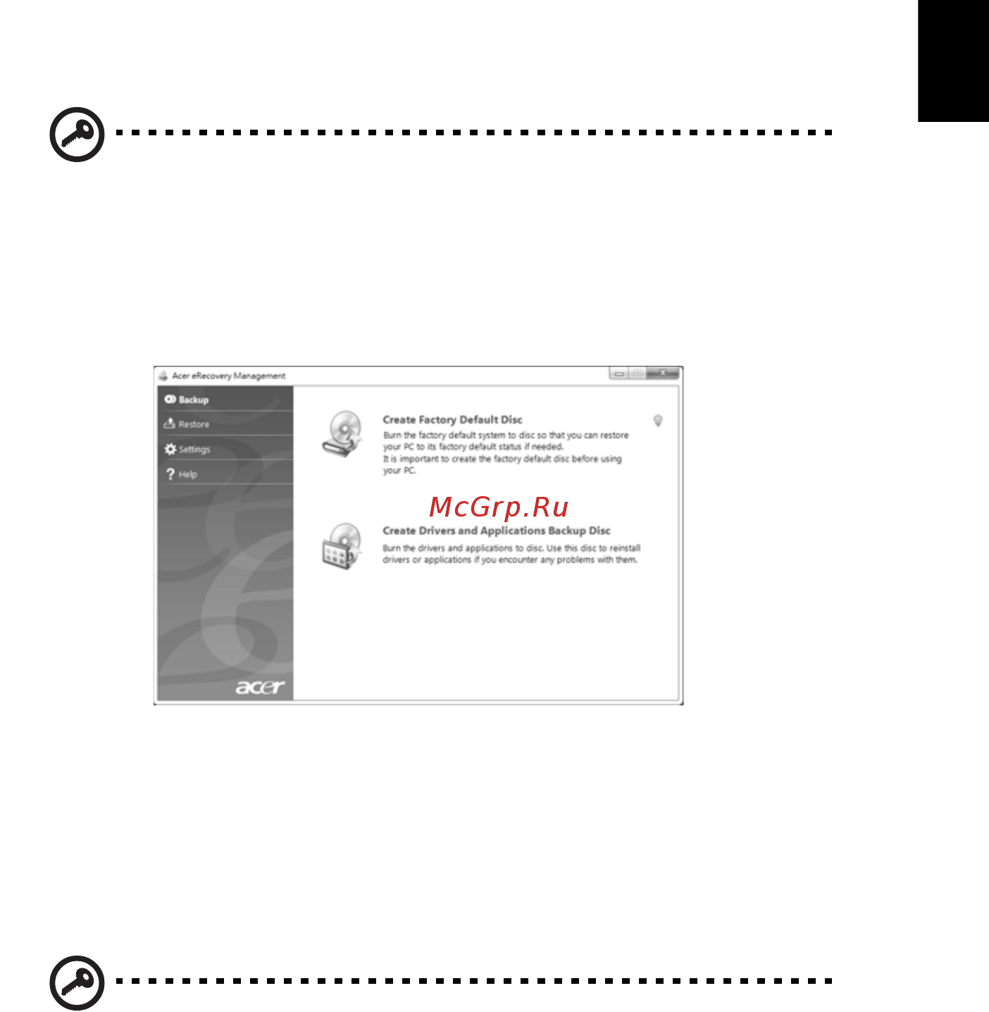 Acer ASPIRE 5733Z [2223/2348] Membuat cadangan pemulihan drive usb flash