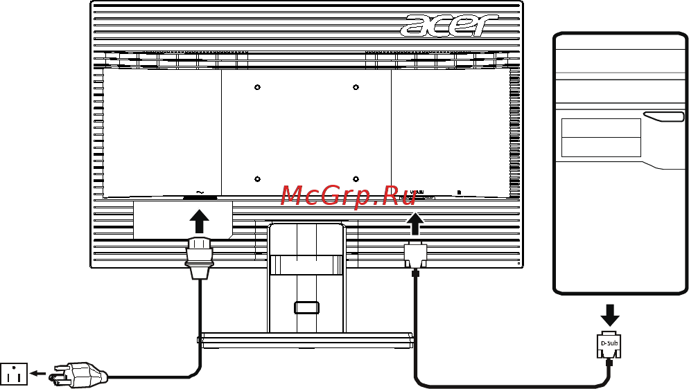 Acer V6 V196HQL [18/25] Установка