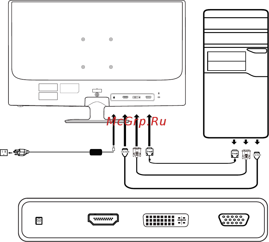 Acer S241HQL [18/29] Установка