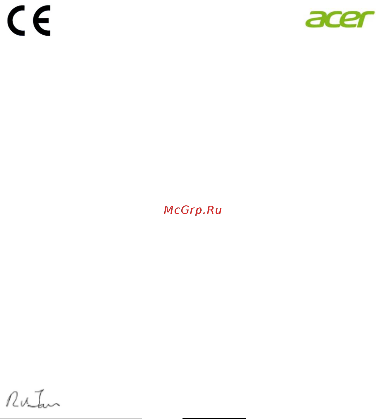 Acer B246HL [10/29] Declaration of conformity