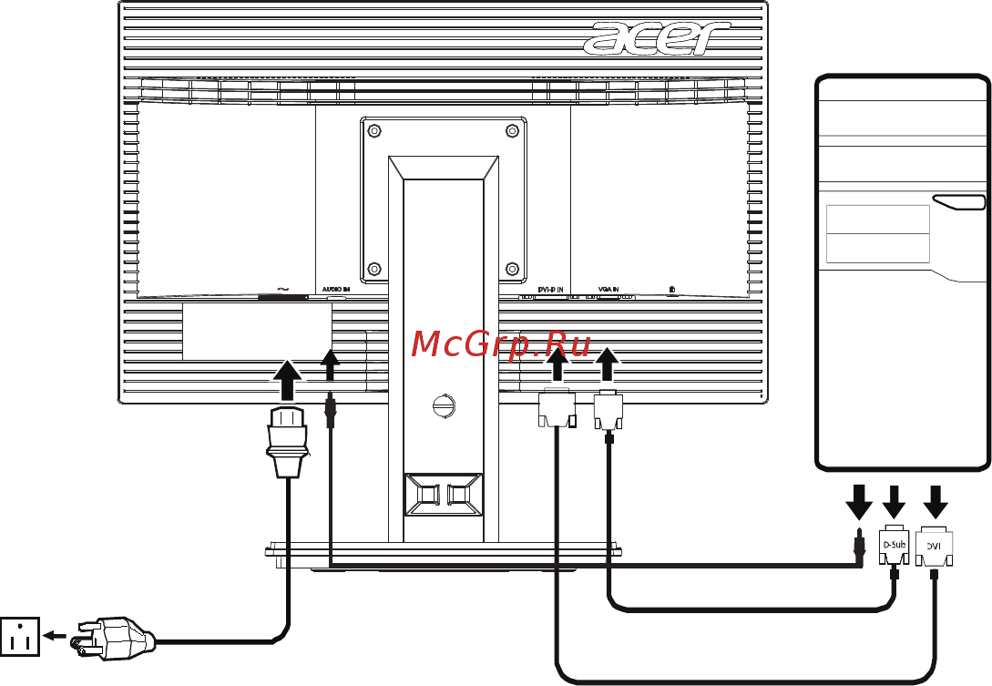 Acer B196WL [20/28] Установка