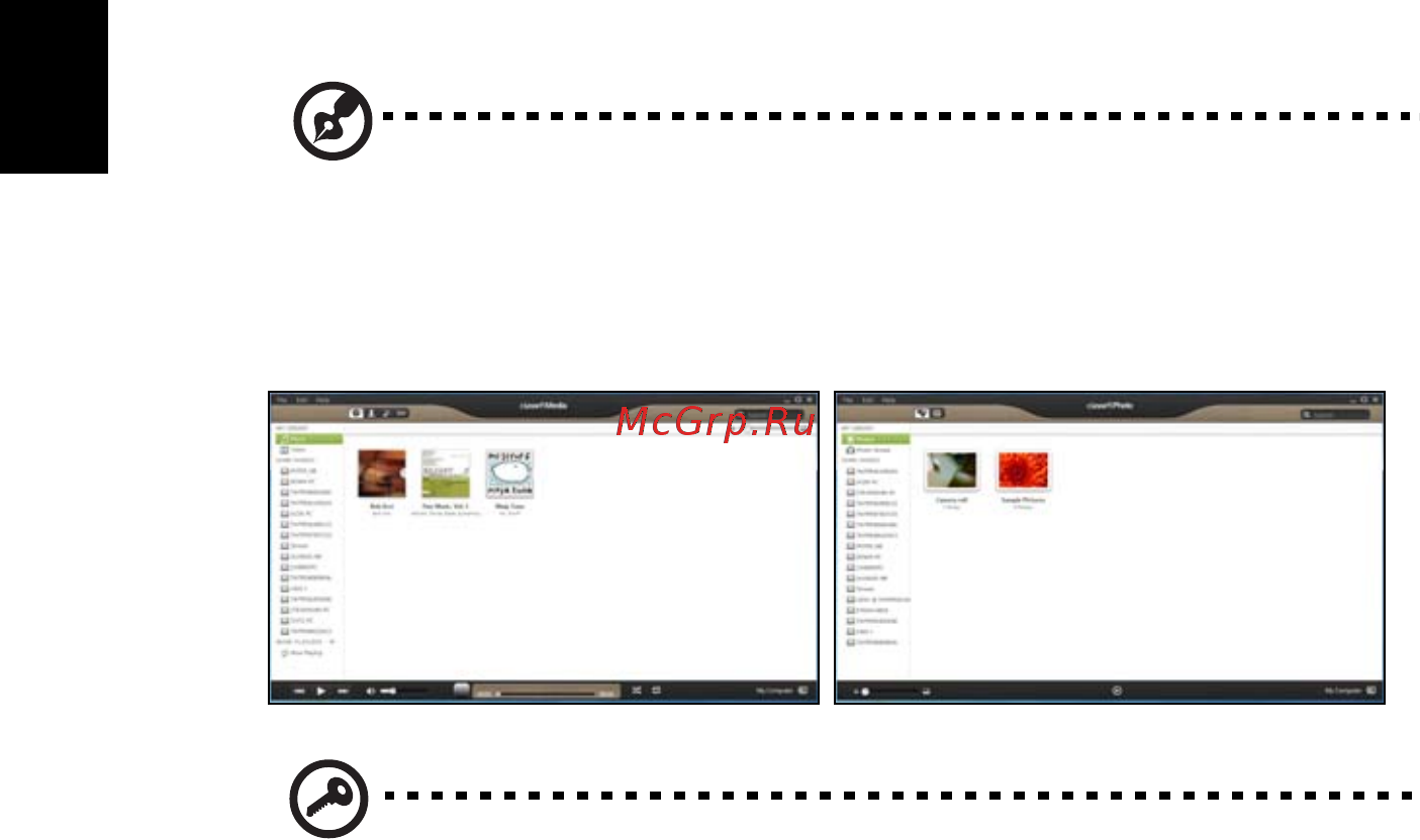 Acer ASPIRE X3475 [20/34] Навигация по медиафайлам и фотографиям
