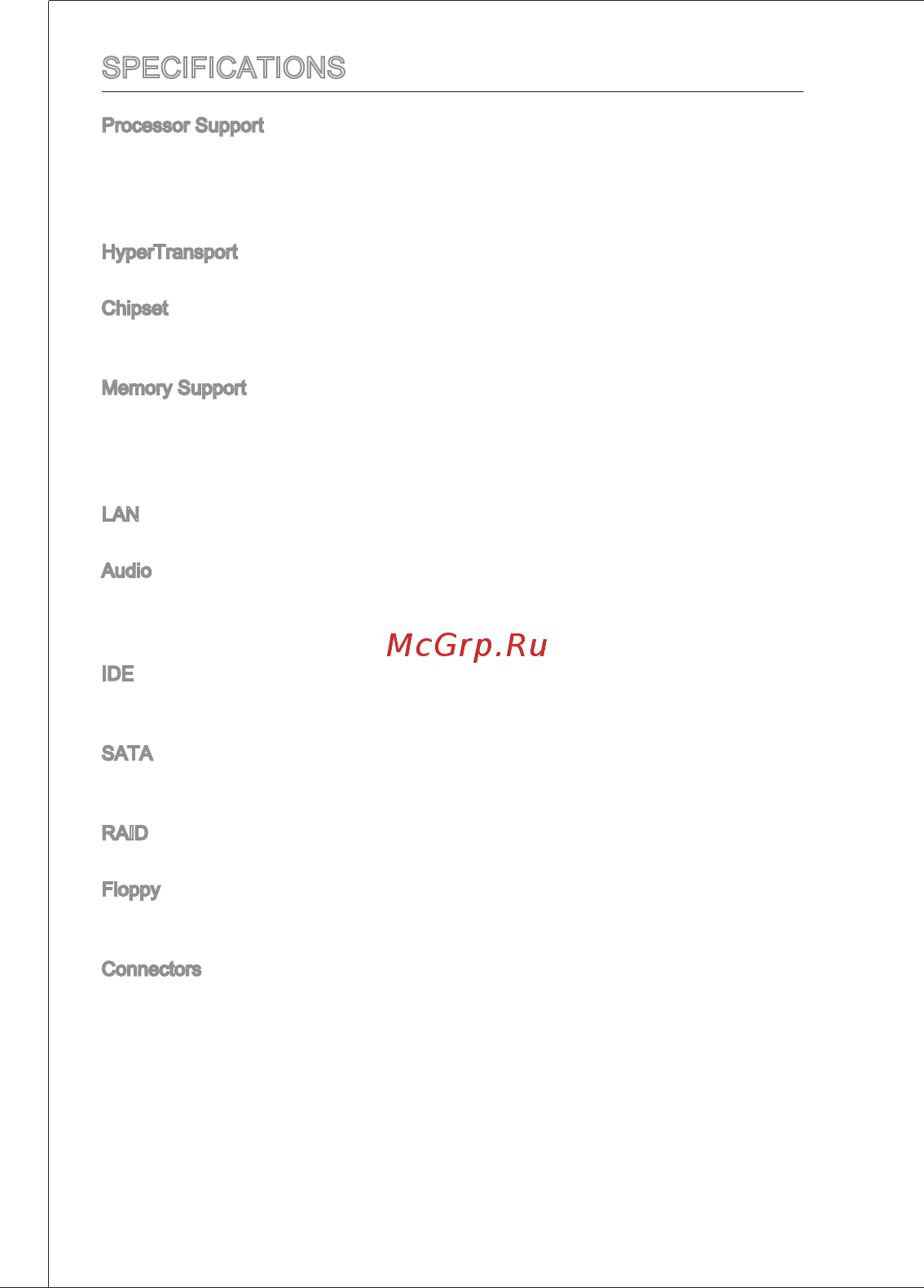 MSI K9A2 NEO2 [10/169] Specifications