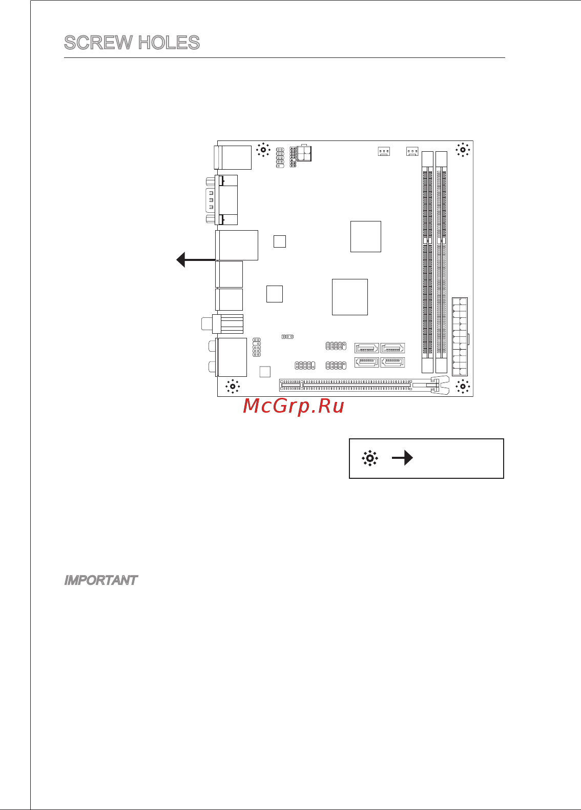 MSI E350IA-E45 [12/121] Screw holes