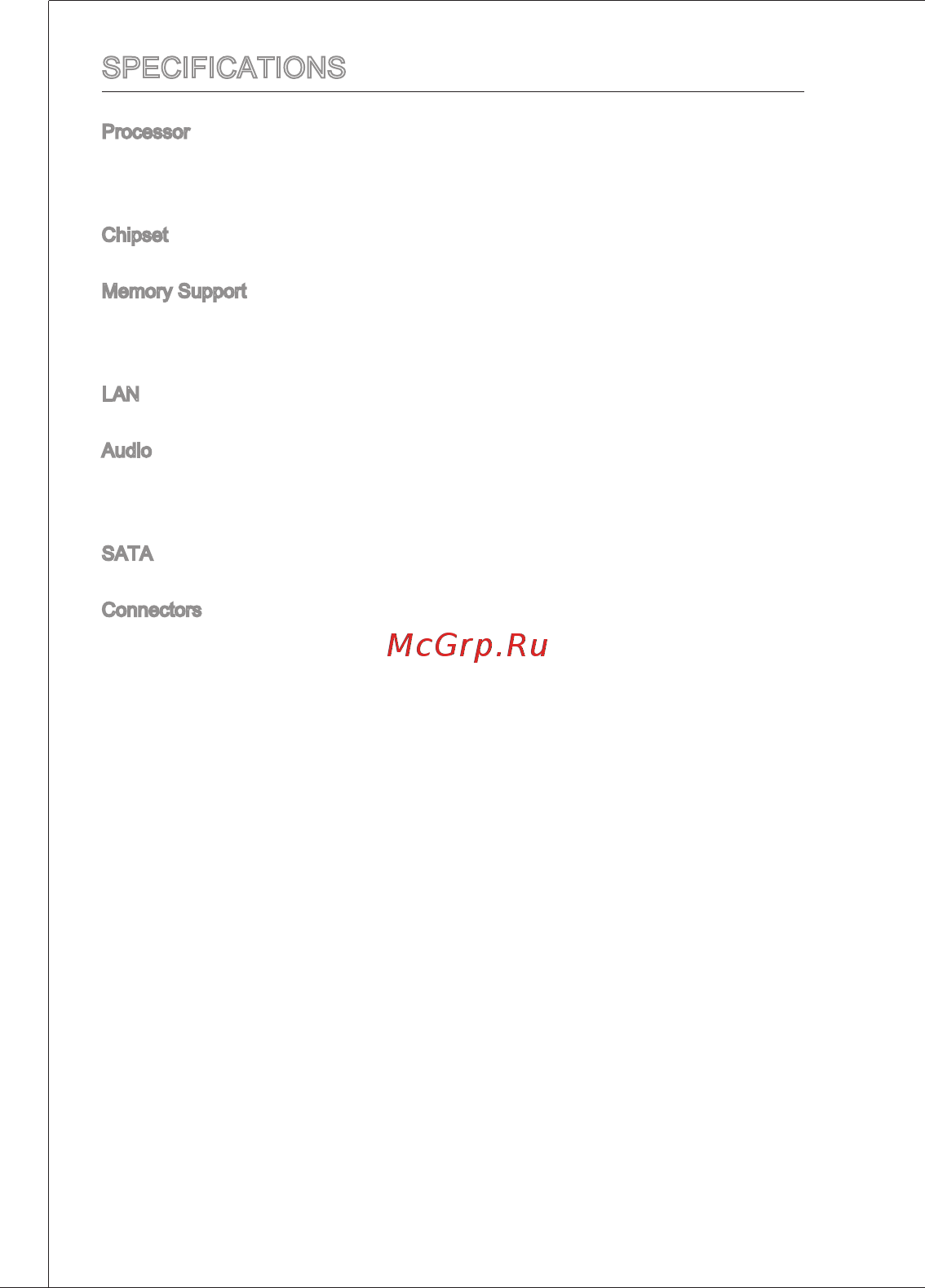 MSI E350DM-E33 [10/121] Specifications