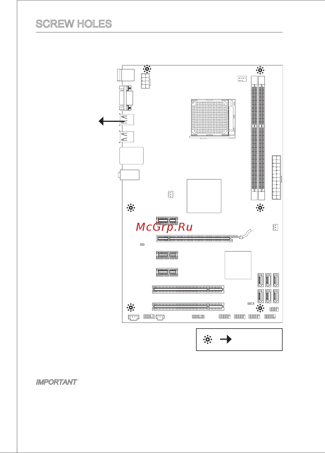 MSI 870-C43 [12/153] Screw holes