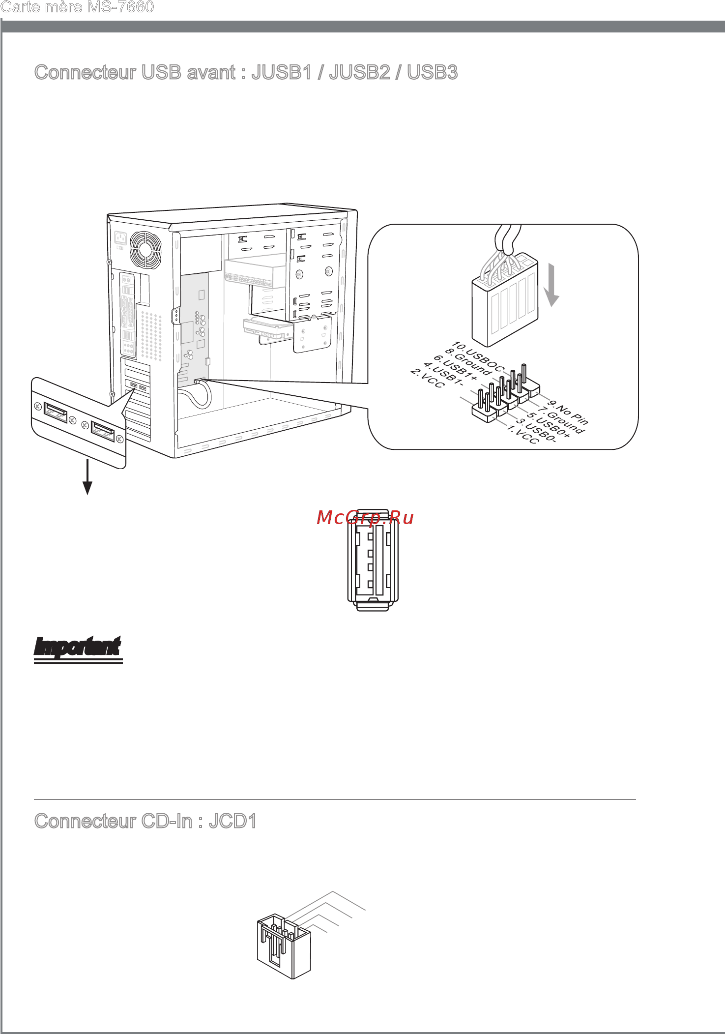 MSI 870A FUZION [100/154] Connecteur usb avant jusb1 jusb2 usb3