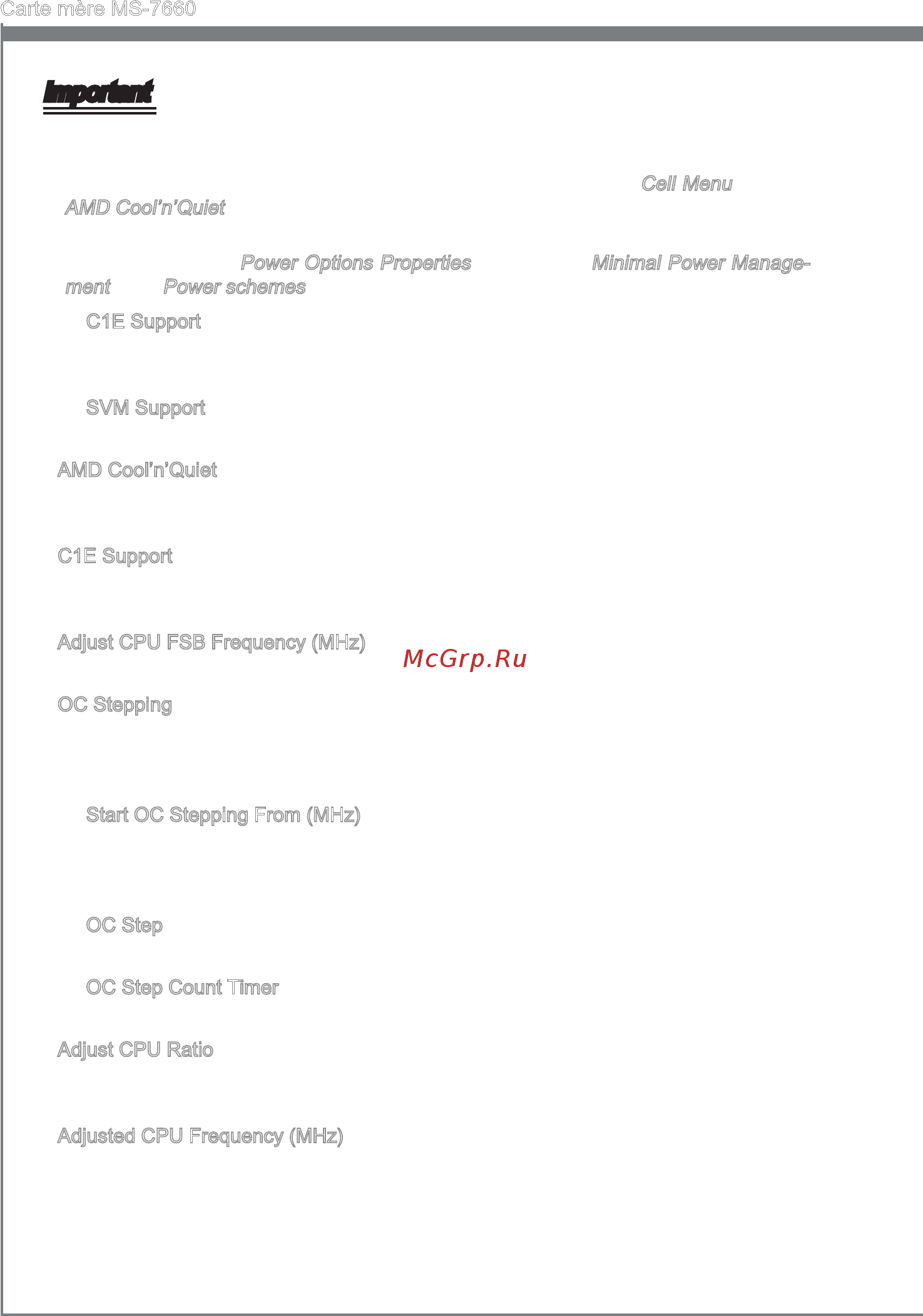 MSI 870A FUZION [114/154] Important