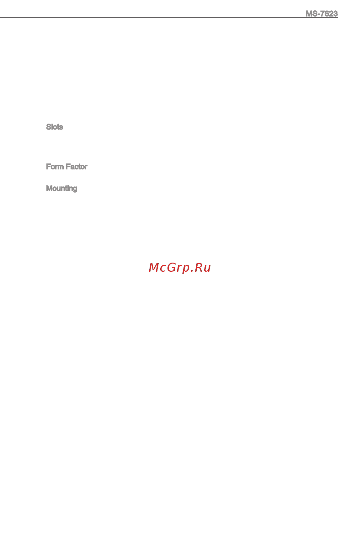 MSI 740GM-P21 [11/169] Specifications