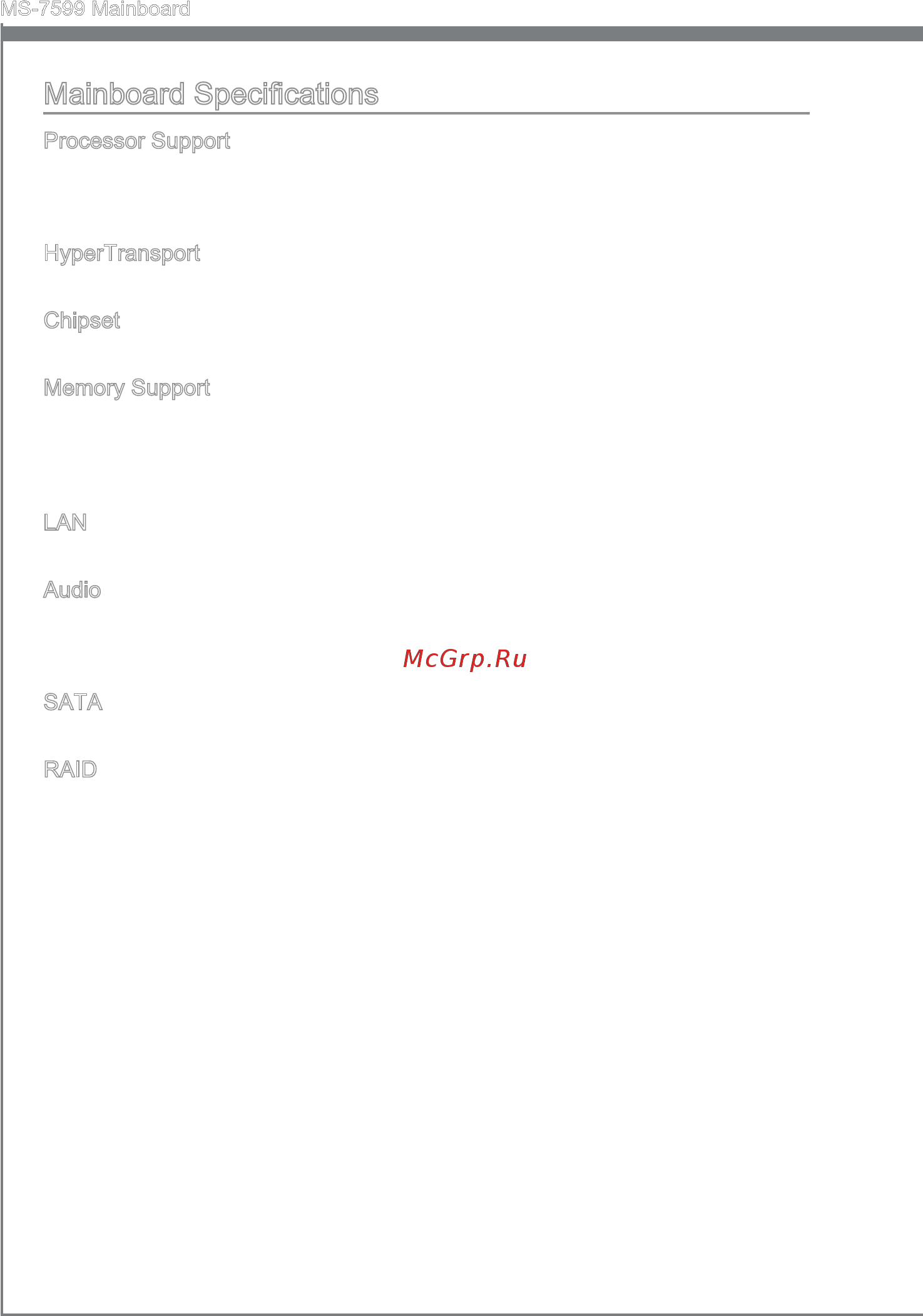 MSI 870A-G46 [12/146] Mainboard specifications