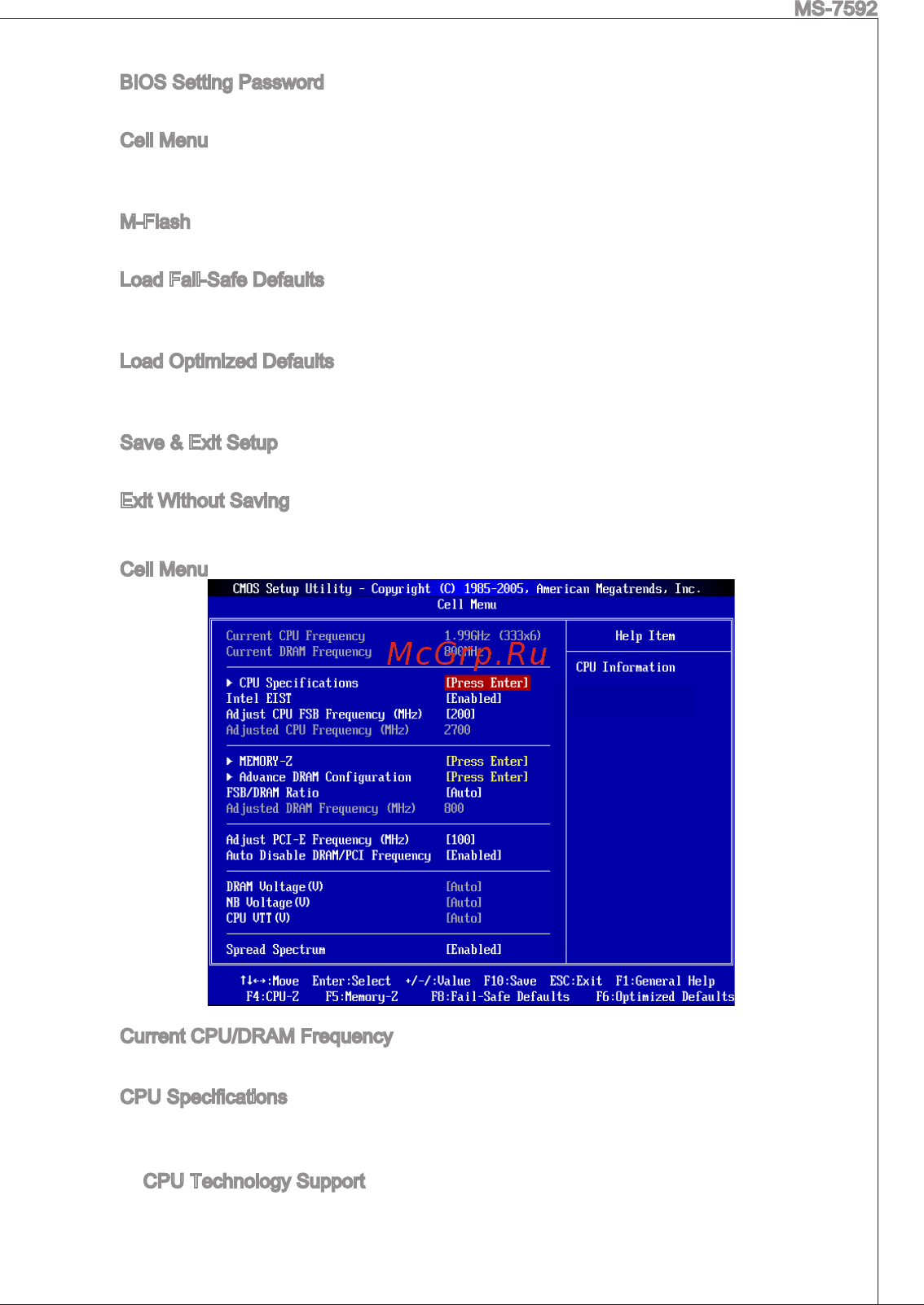MSI G41M-E43 [59/155] Bios setting password utilisez ce menu pour entrer un mot de passe pour le bios