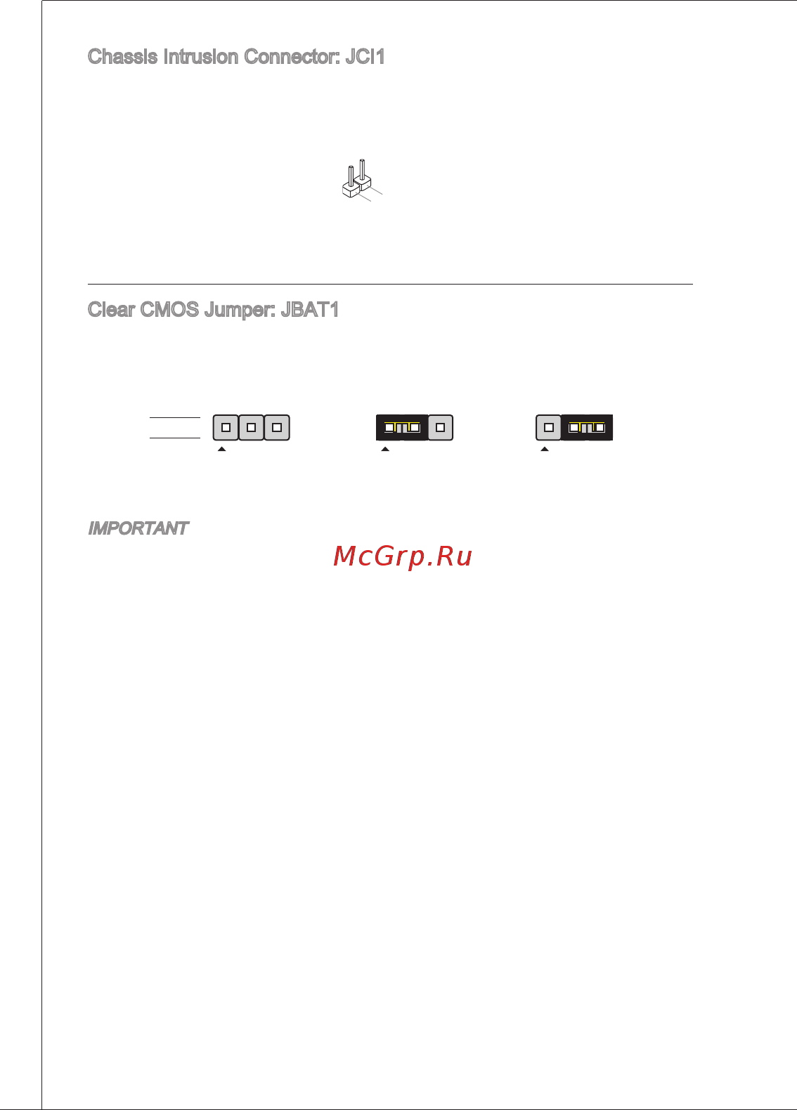 MSI G41M-P26 [20/155] Clear cmos jumper jbat1