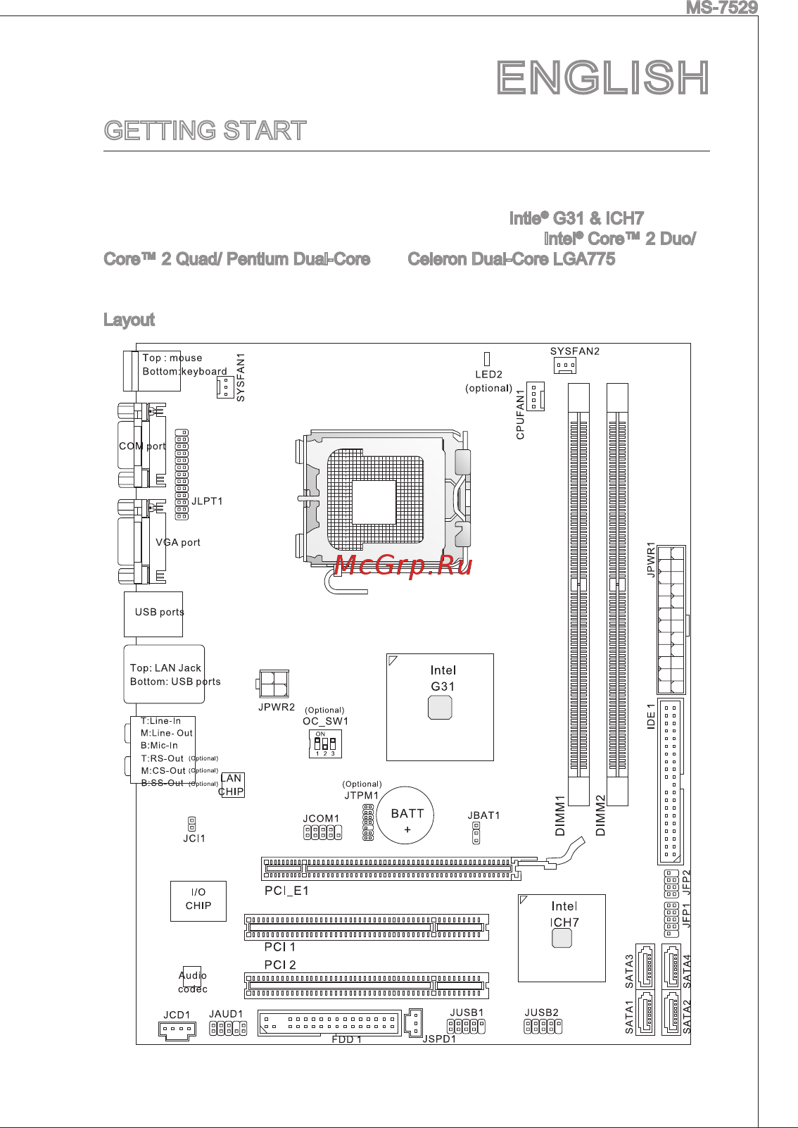 MSI G31TM-P35 [9/153] Getting start