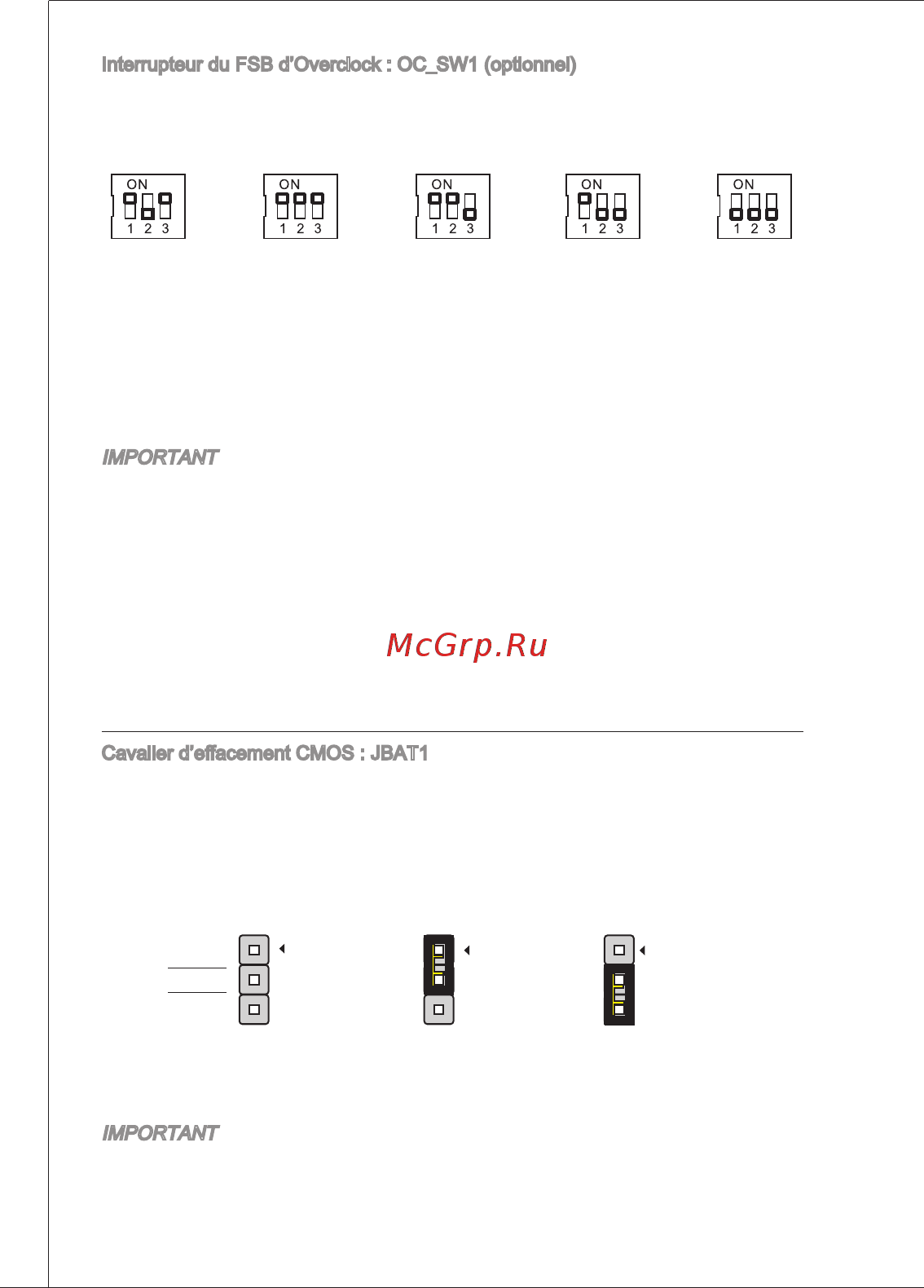 MSI G31TM-P31 [56/153] Assurez vous d éteindre le système avant de régler interrupteur