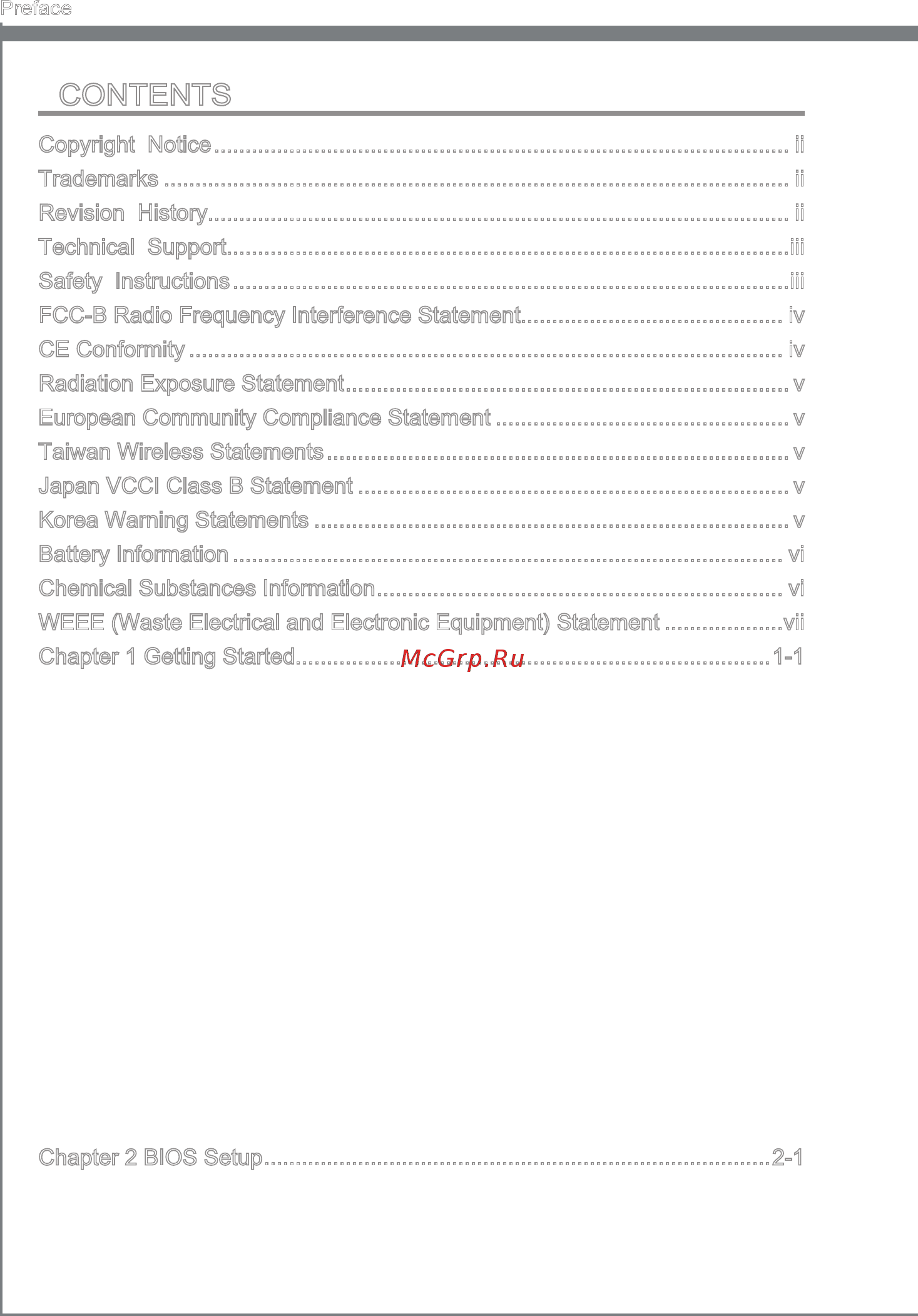 MSI FM2-A55M-P33 [10/84] Contents