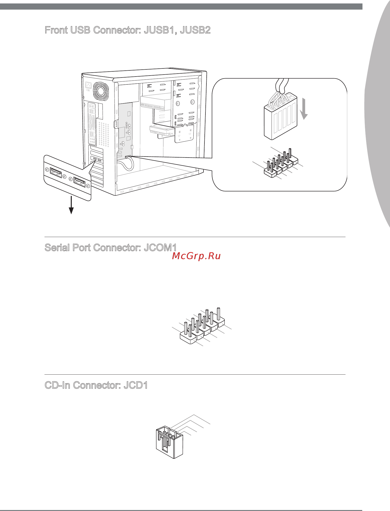 MSI 990FXA-GD65 [27/146] Front usb connector jusb1 jusb2