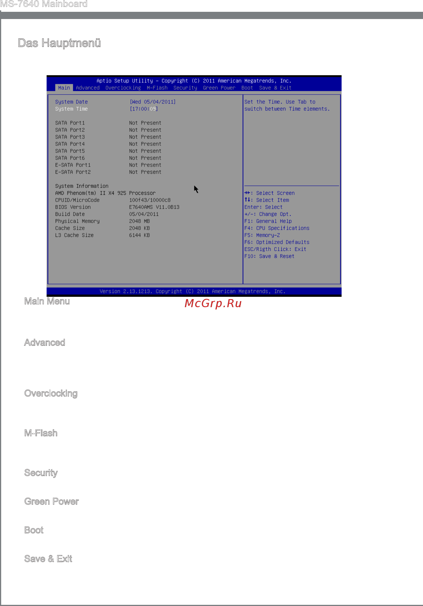 MSI 990FXA-GD80 [72/146] Das hauptmenü