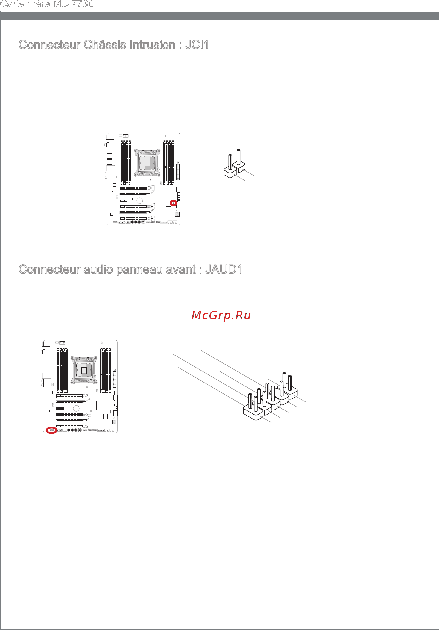 MSI X79A-GD65 (8D) [124/190] Connecteur châss s intrus on jci1