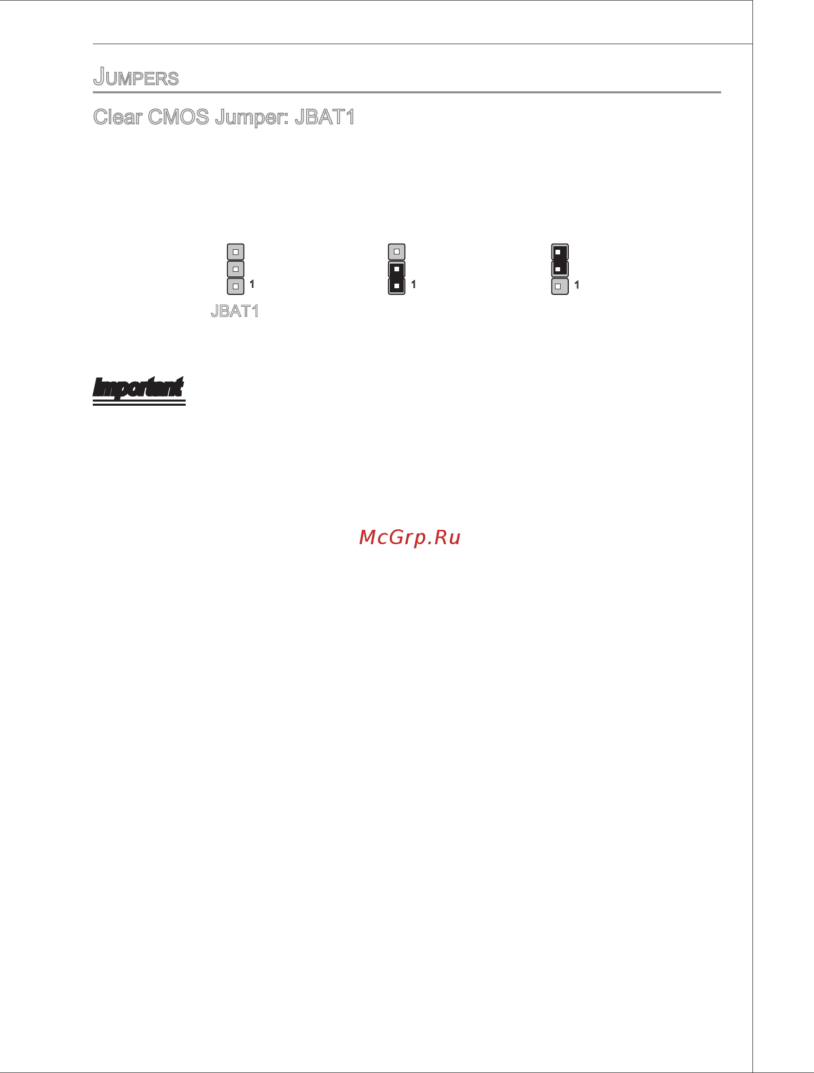MSI P45T-C51 [31/146] Clear cmos jumper jbat1