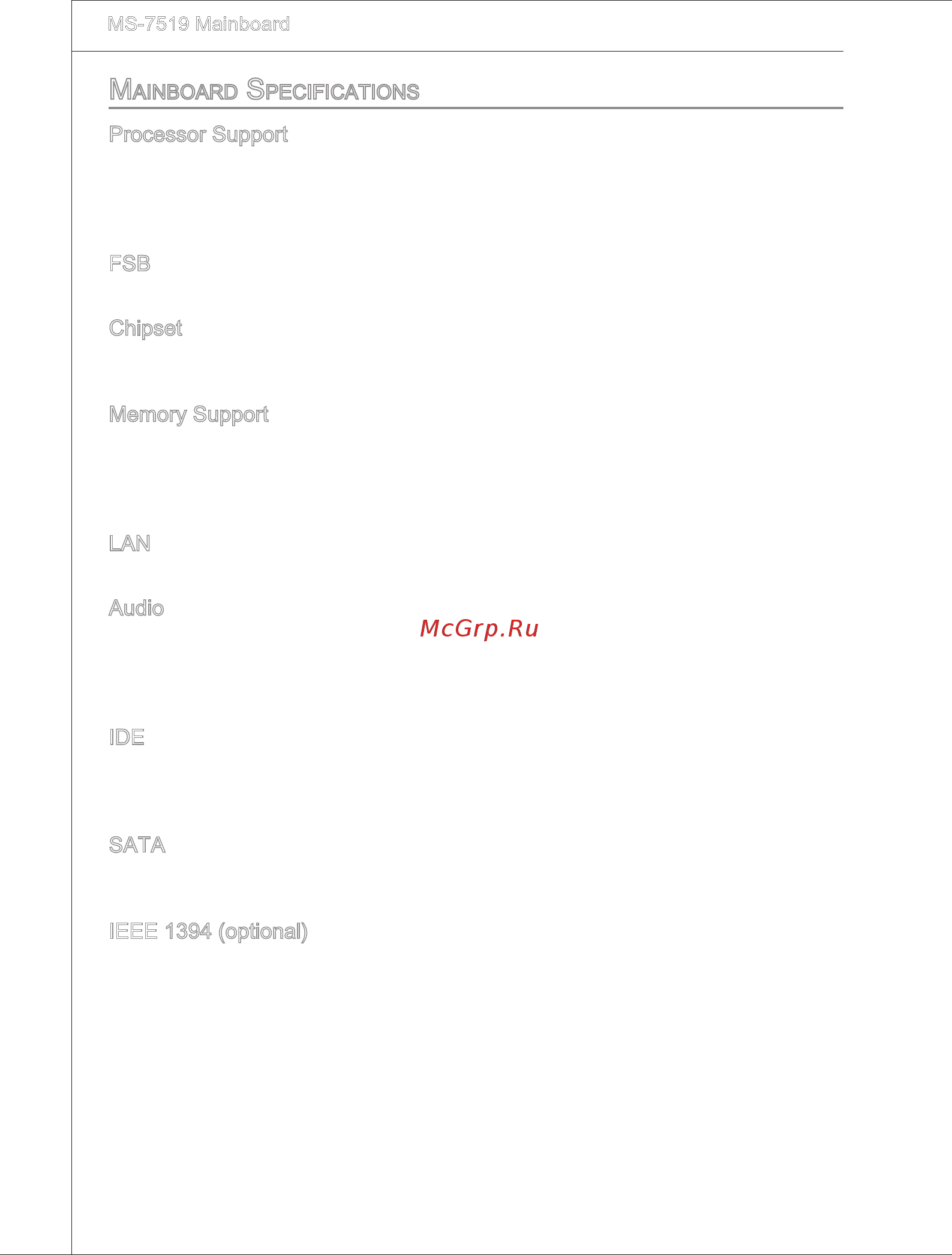MSI P43-C51 [12/146] Memory support